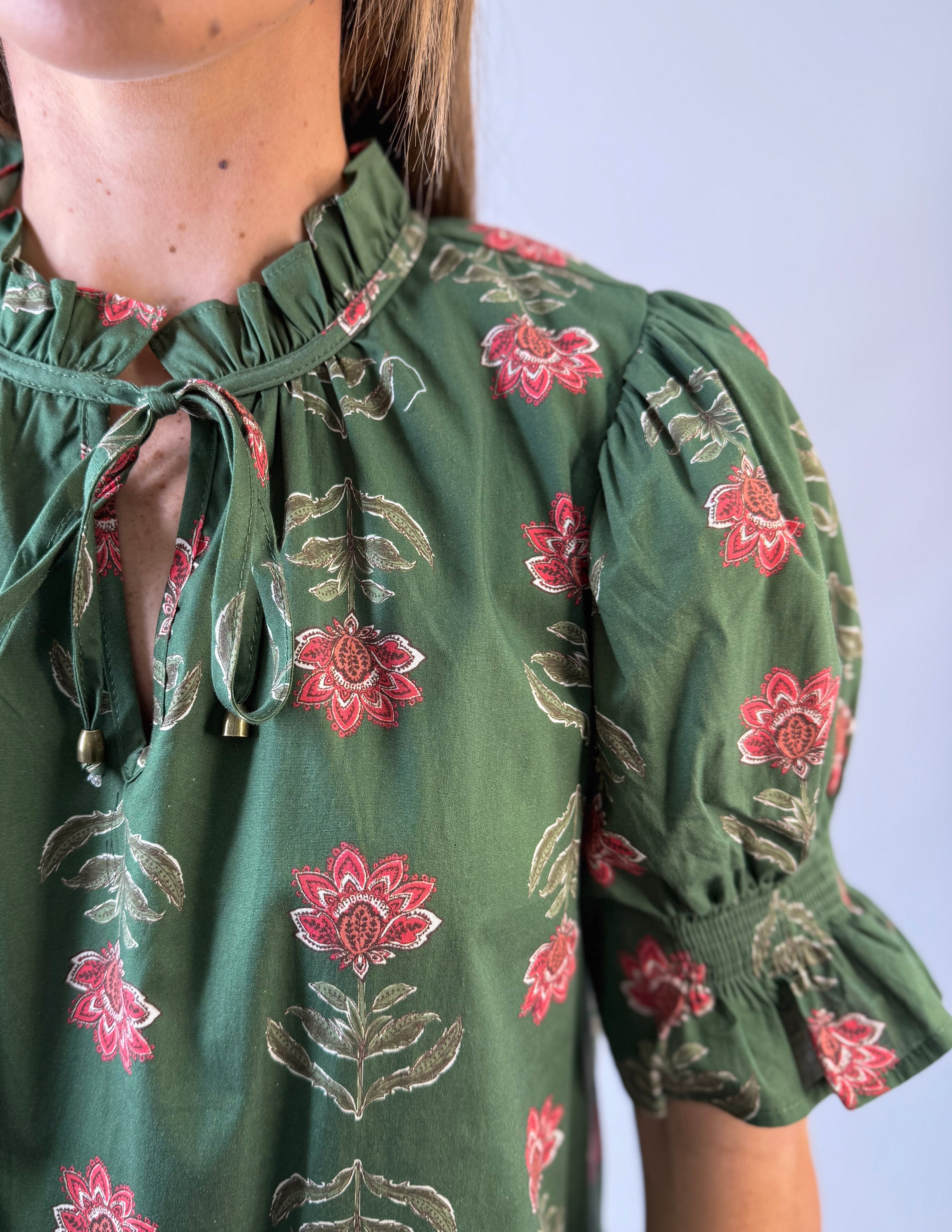 Peony & Vine Mini Dress