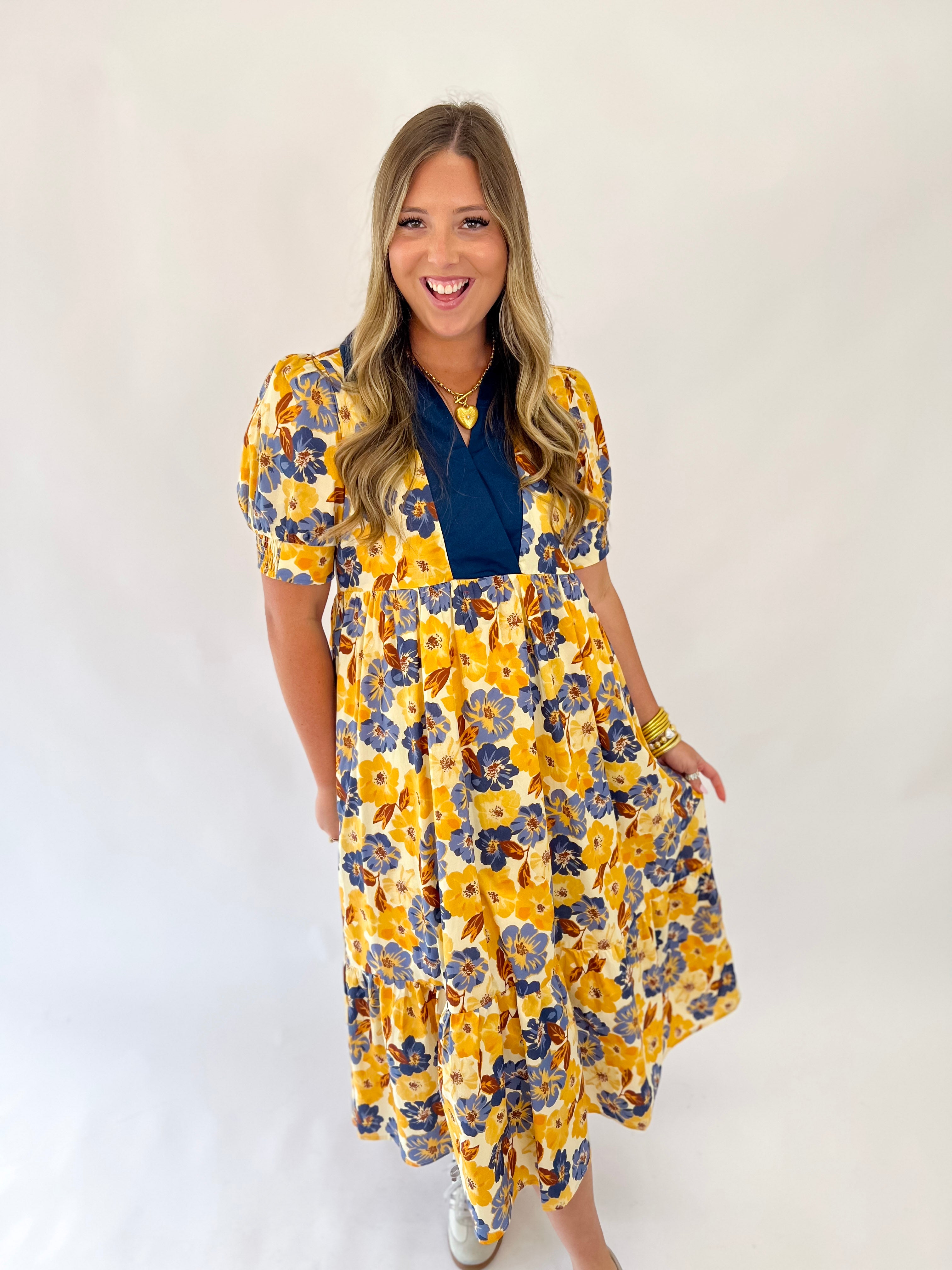 Flirty Floral Midi Dress