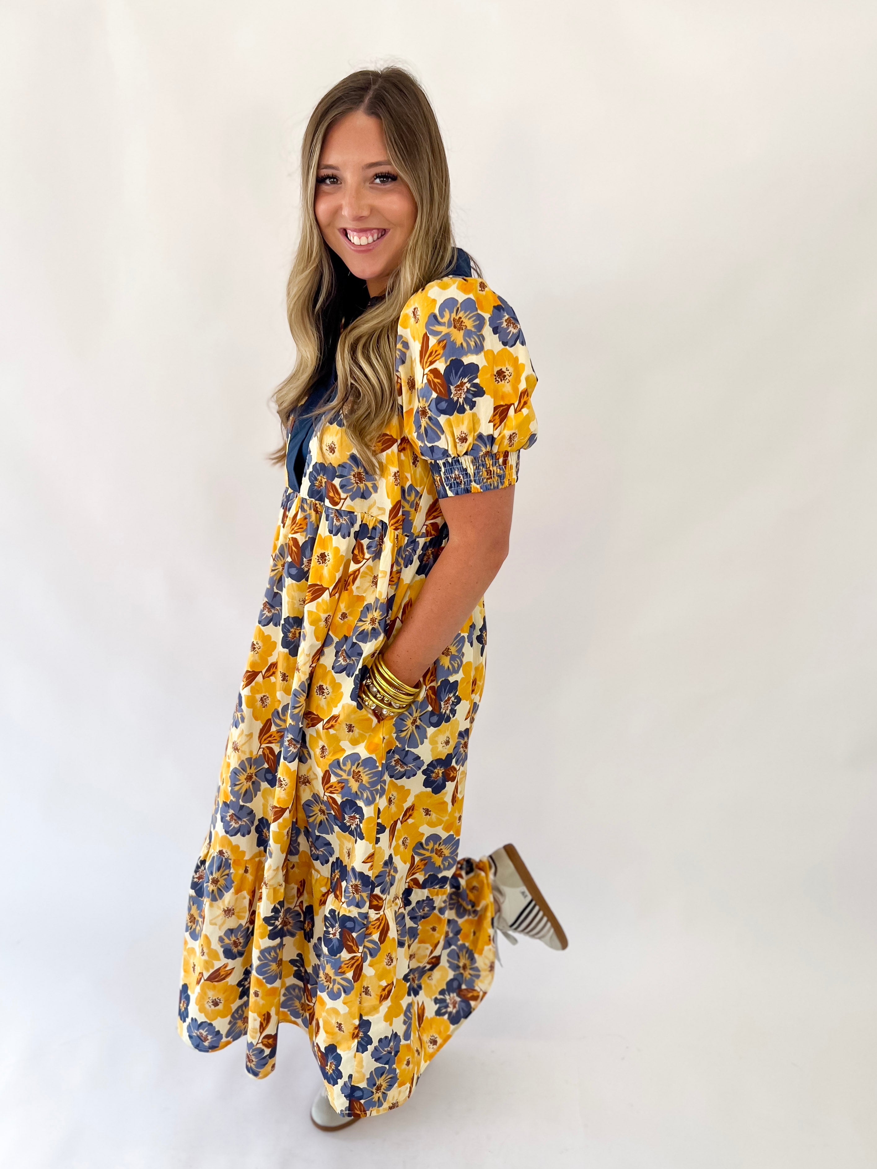 Flirty Floral Midi Dress