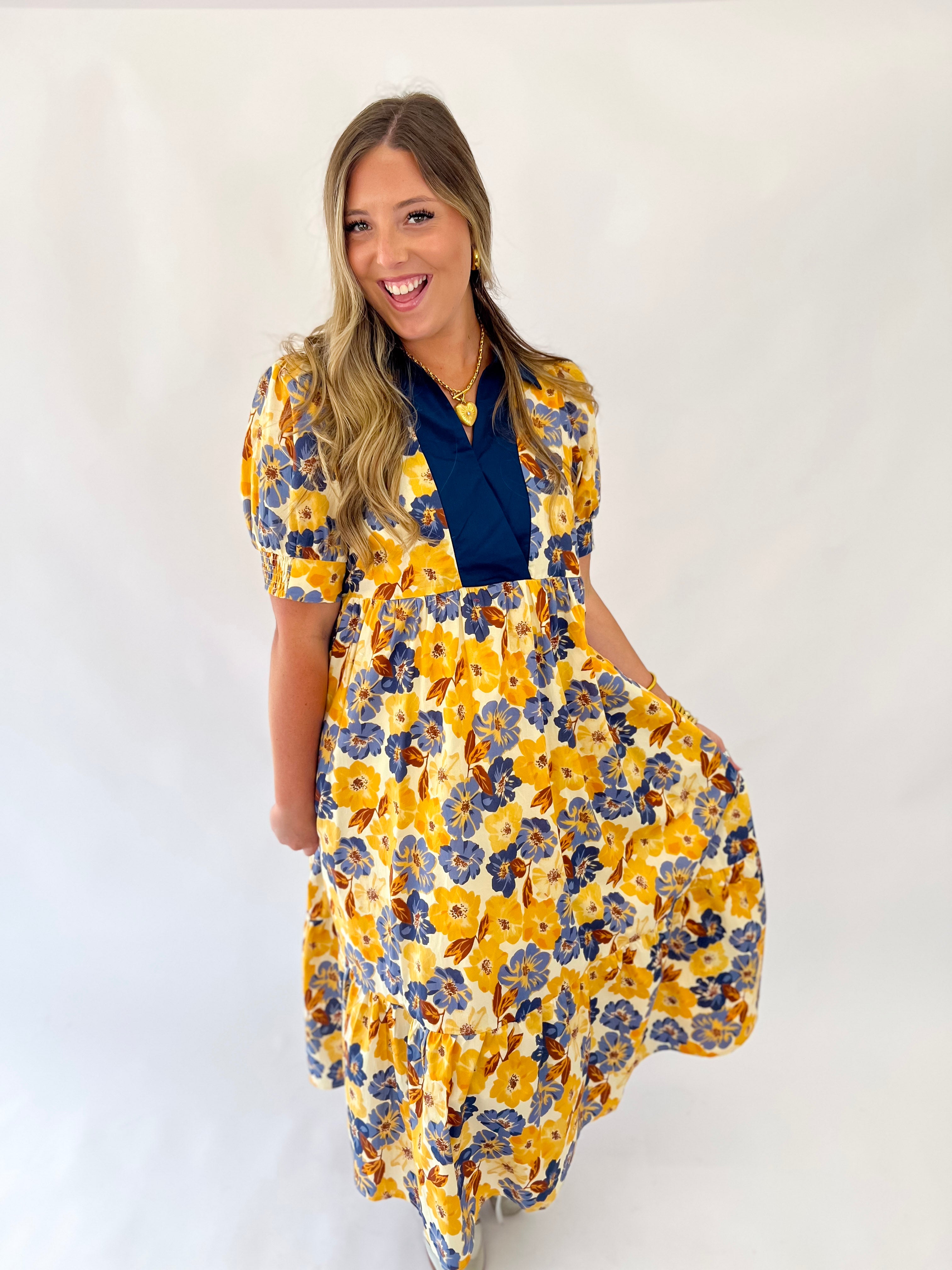 Flirty Floral Midi Dress