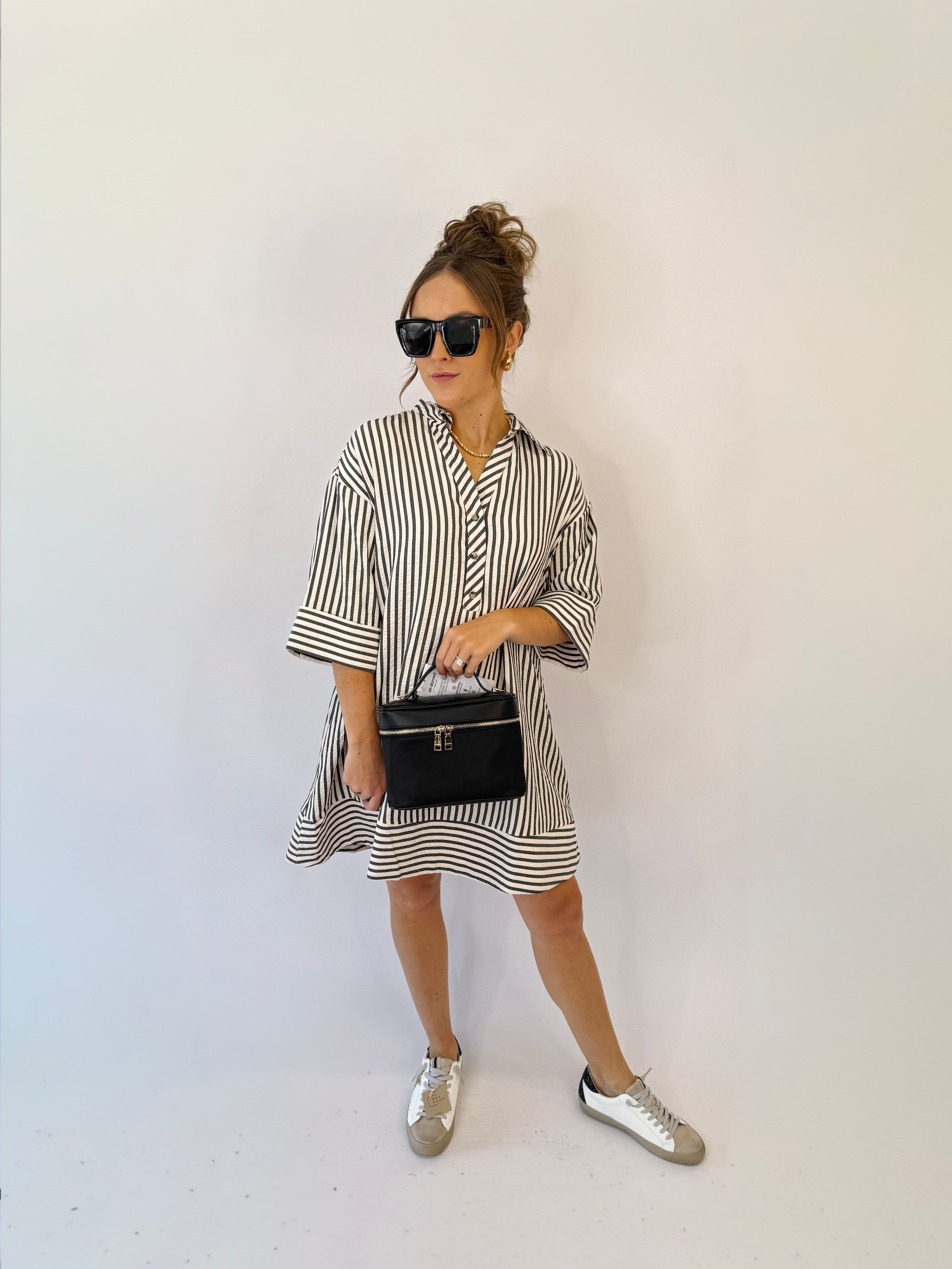 Jet Stripe Mini Dress