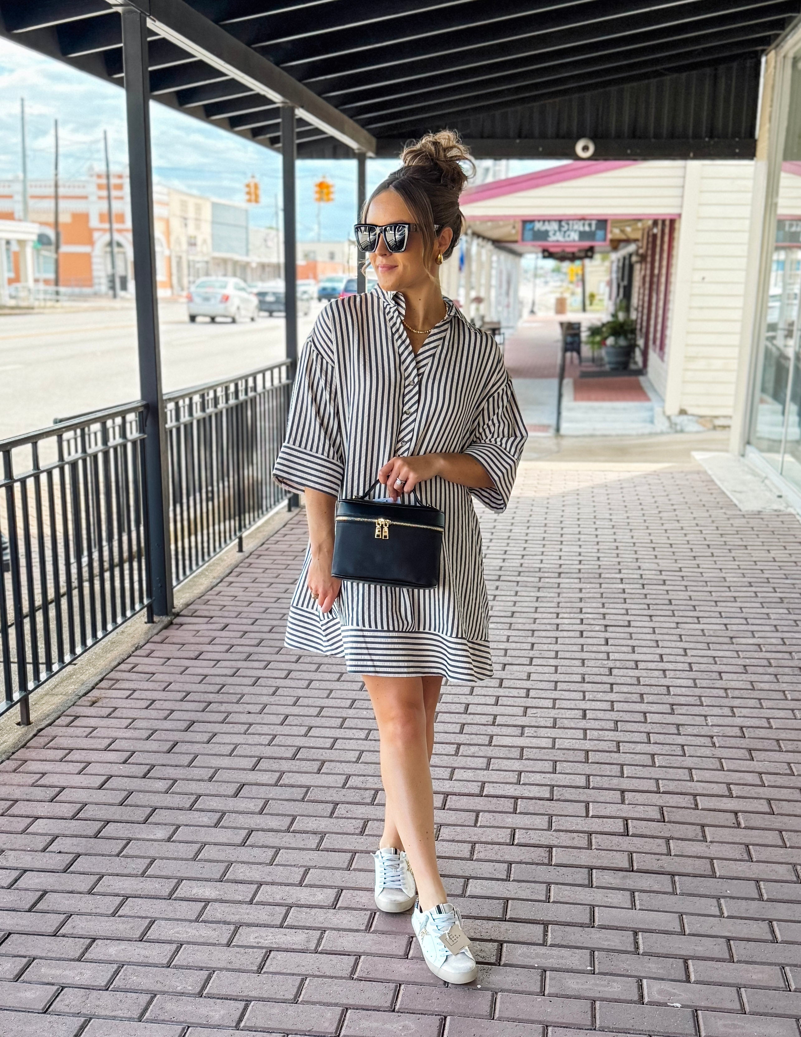 Jet Stripe Mini Dress