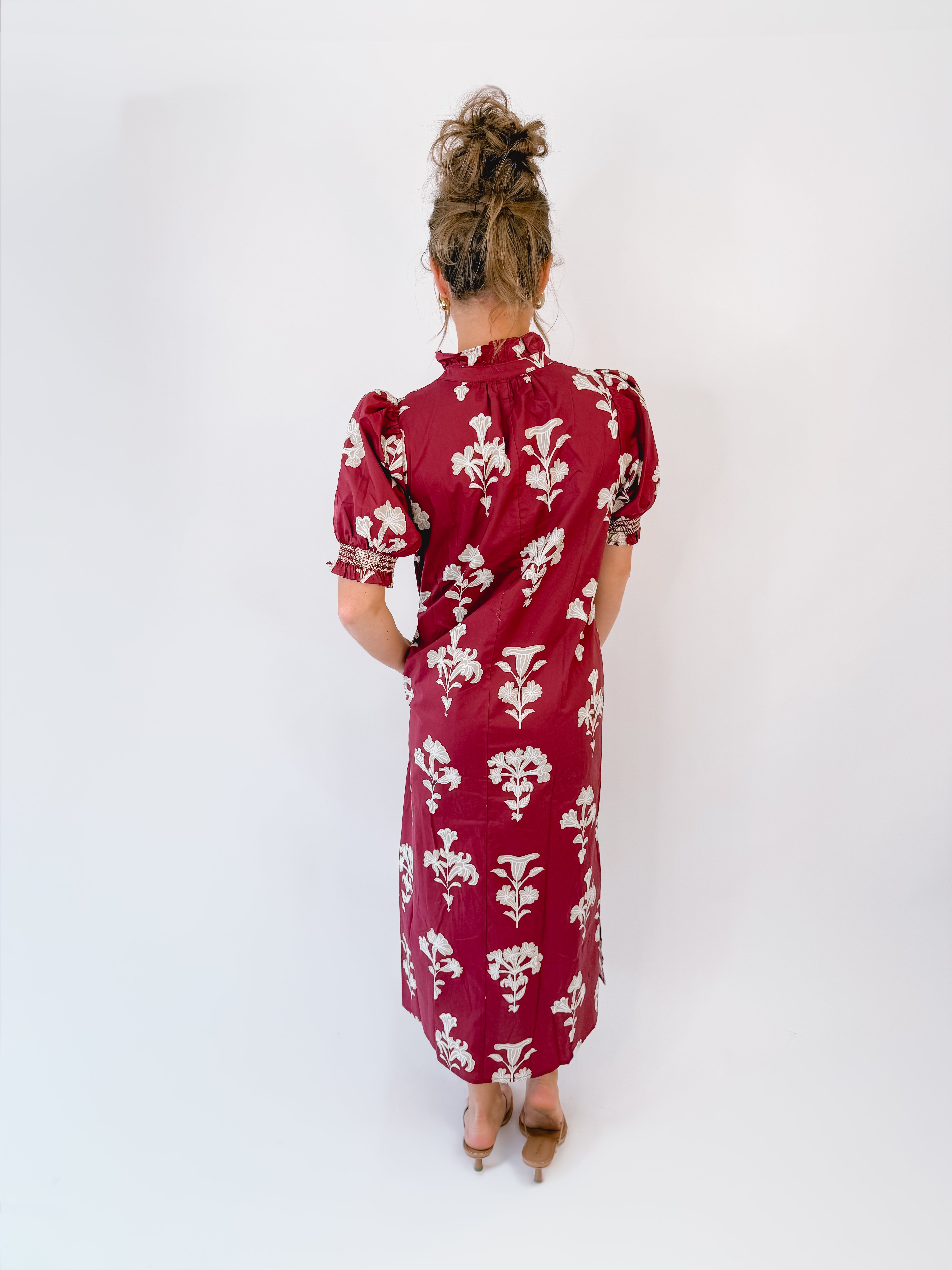 Garnet Ivy Petal Midi Dress