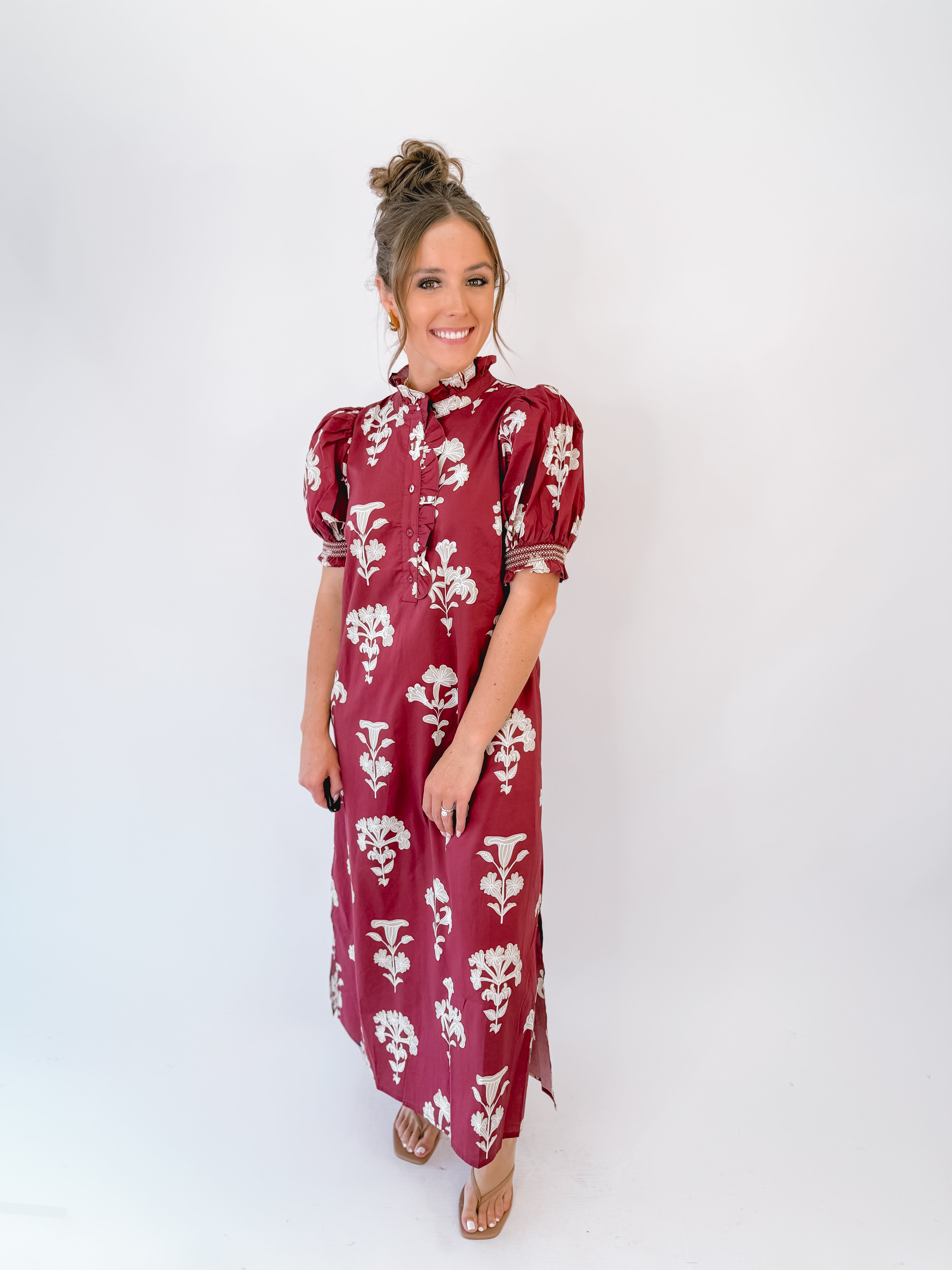 Garnet Ivy Petal Midi Dress