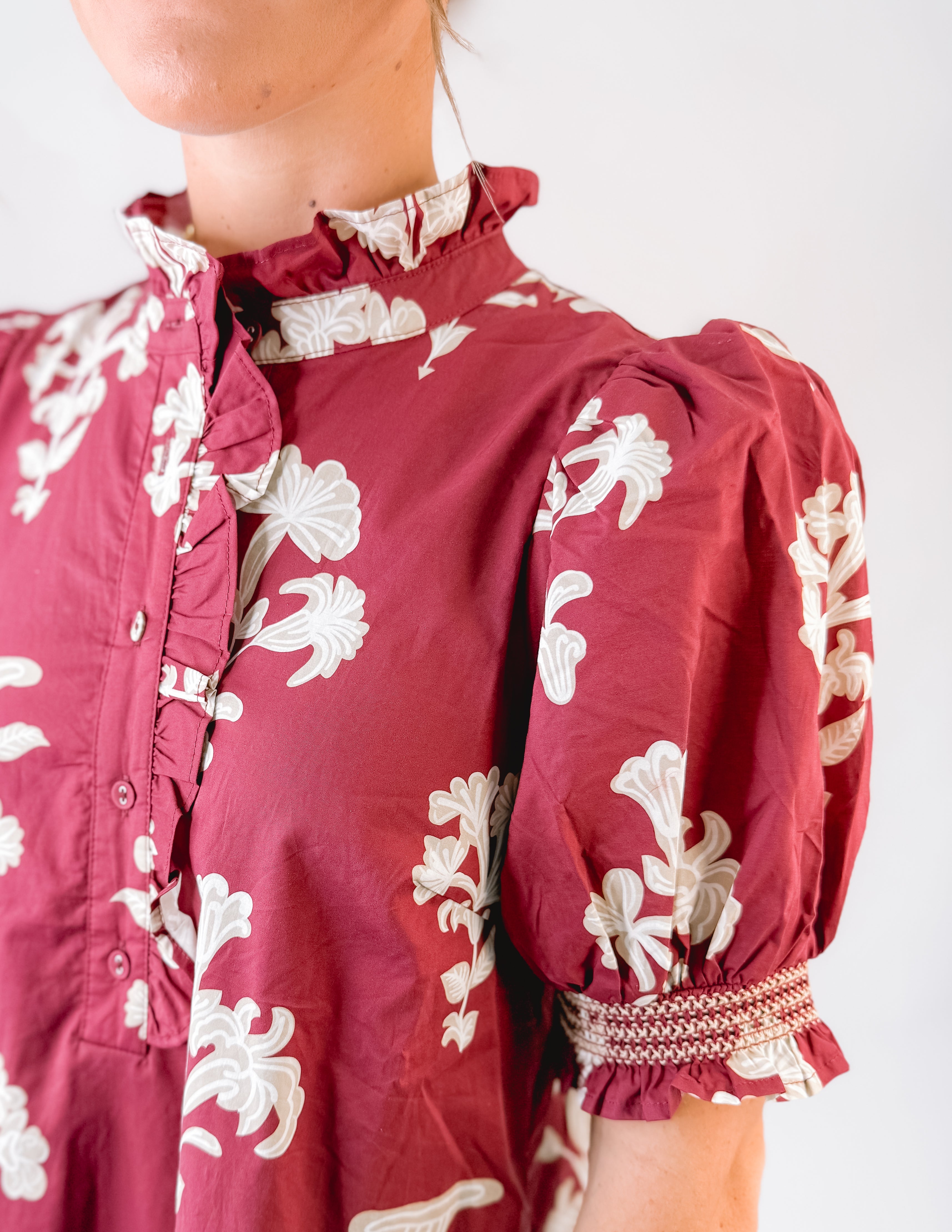 Garnet Ivy Petal Midi Dress