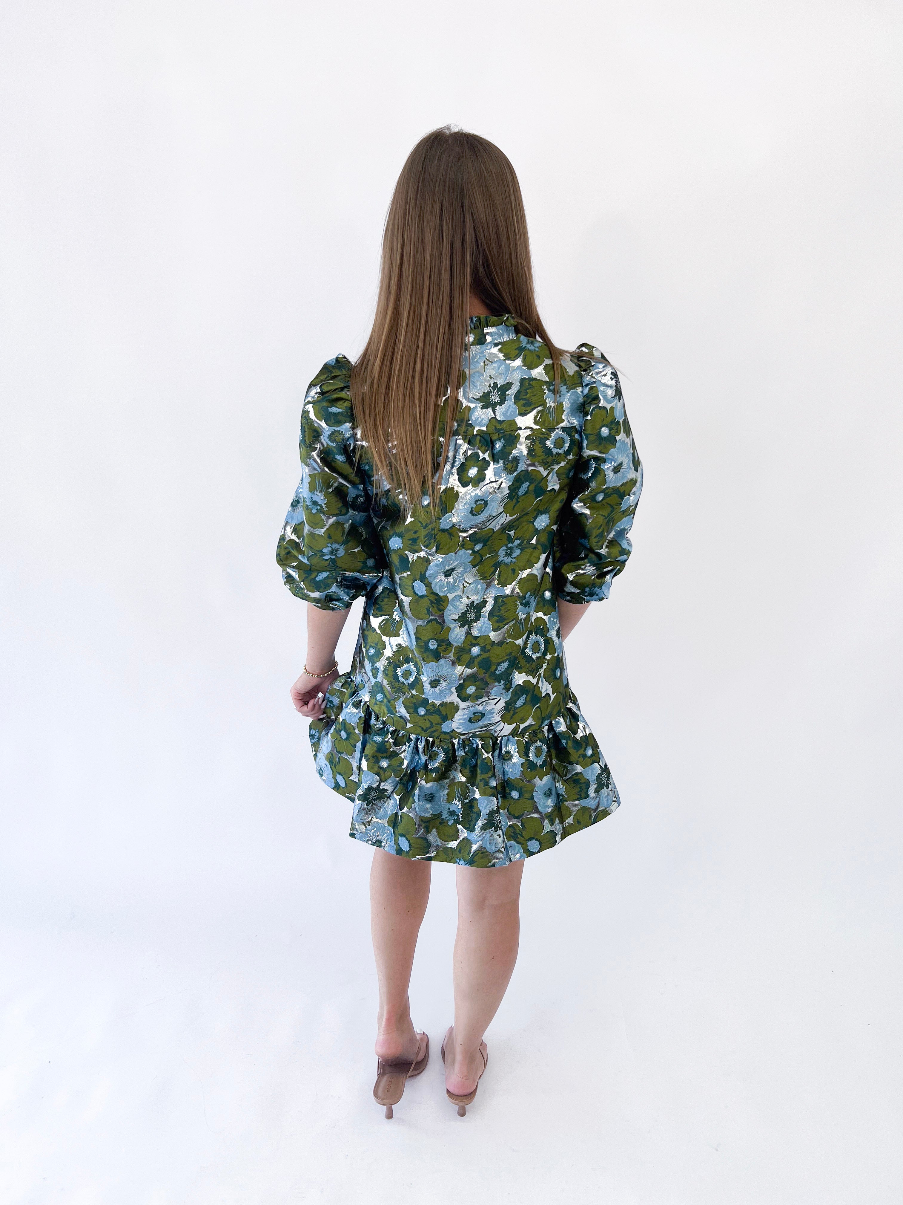 [Brianna Cannon] Silver Meadows Bib Dress