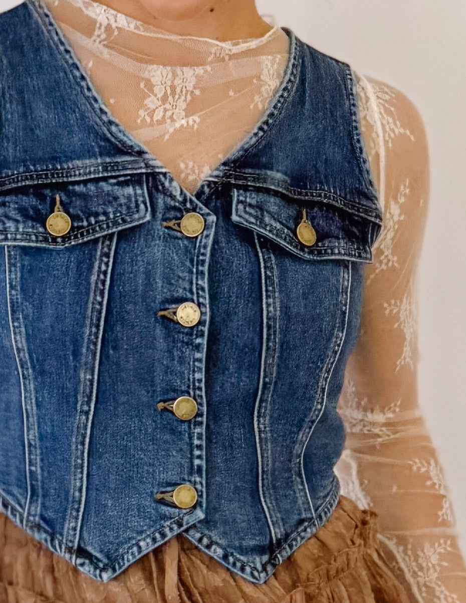 Outlaw Charm Denim Vest