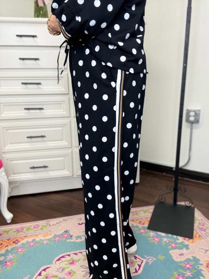 On The Go Polka Dot Set-Black