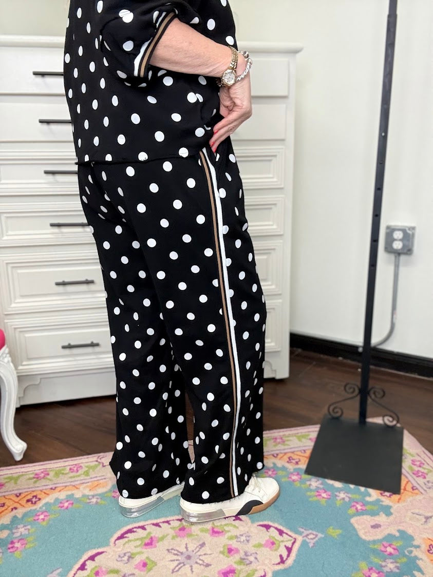 On The Go Polka Dot Set-Black