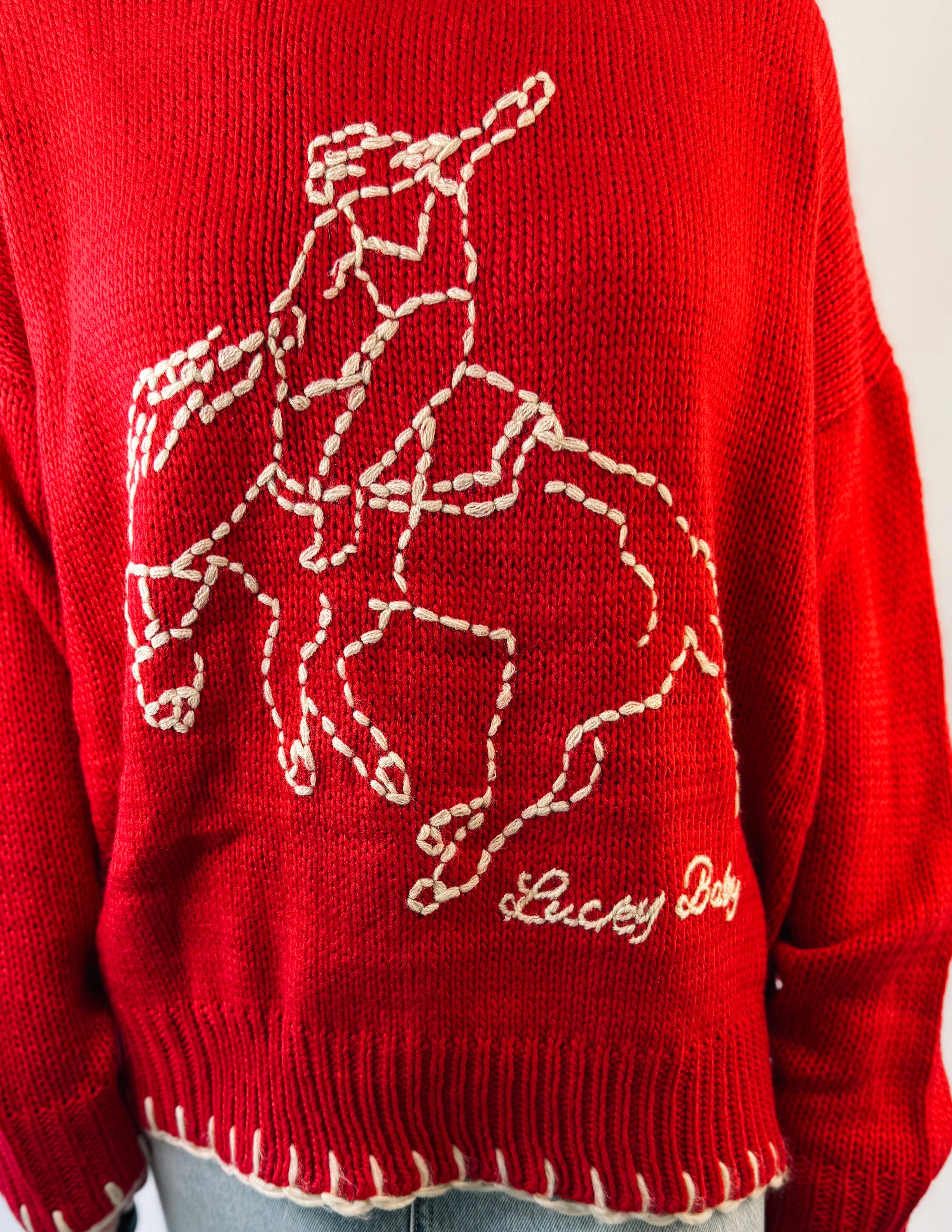 Lucky Baby Cherry Stitch Sweater