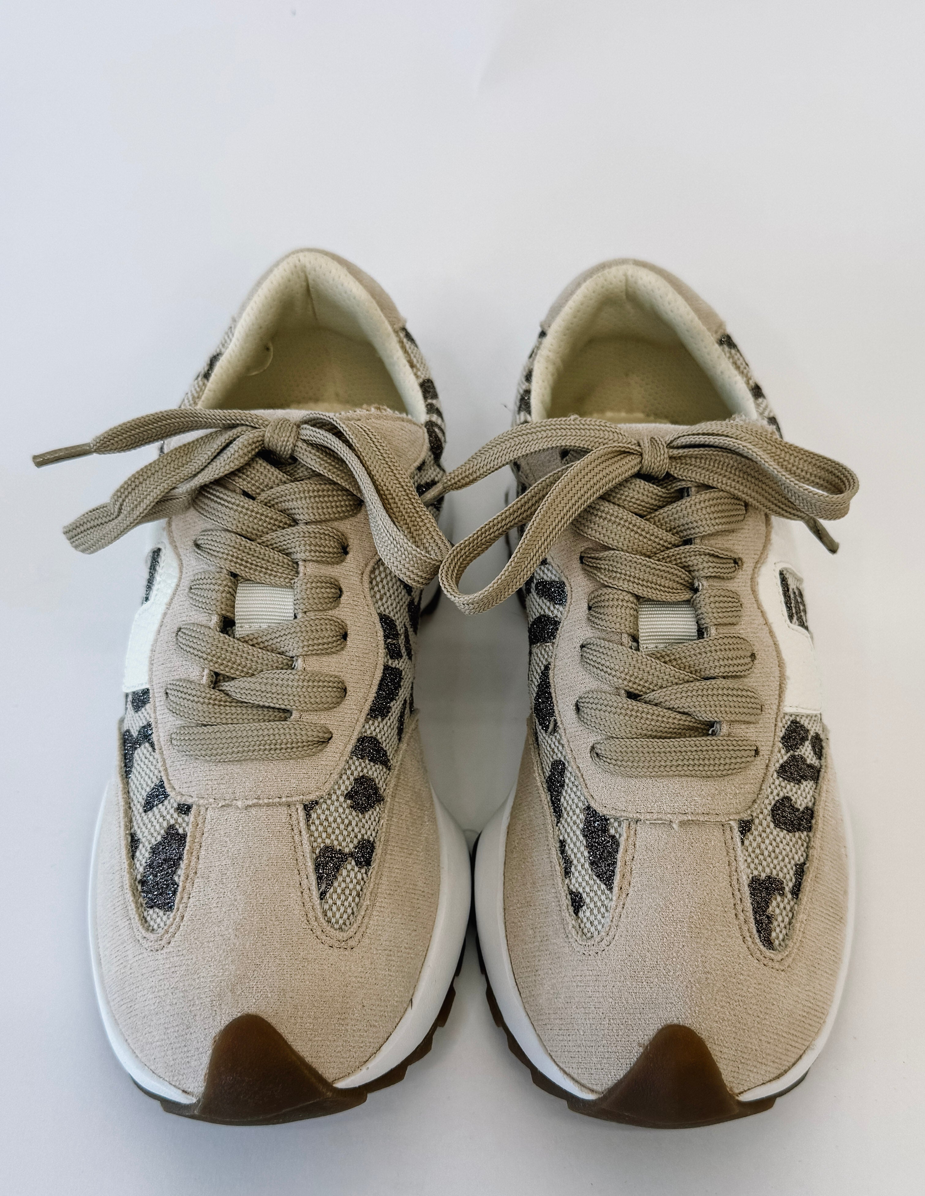 [Hey Girl] No Prob Tan Sparkle Leopard