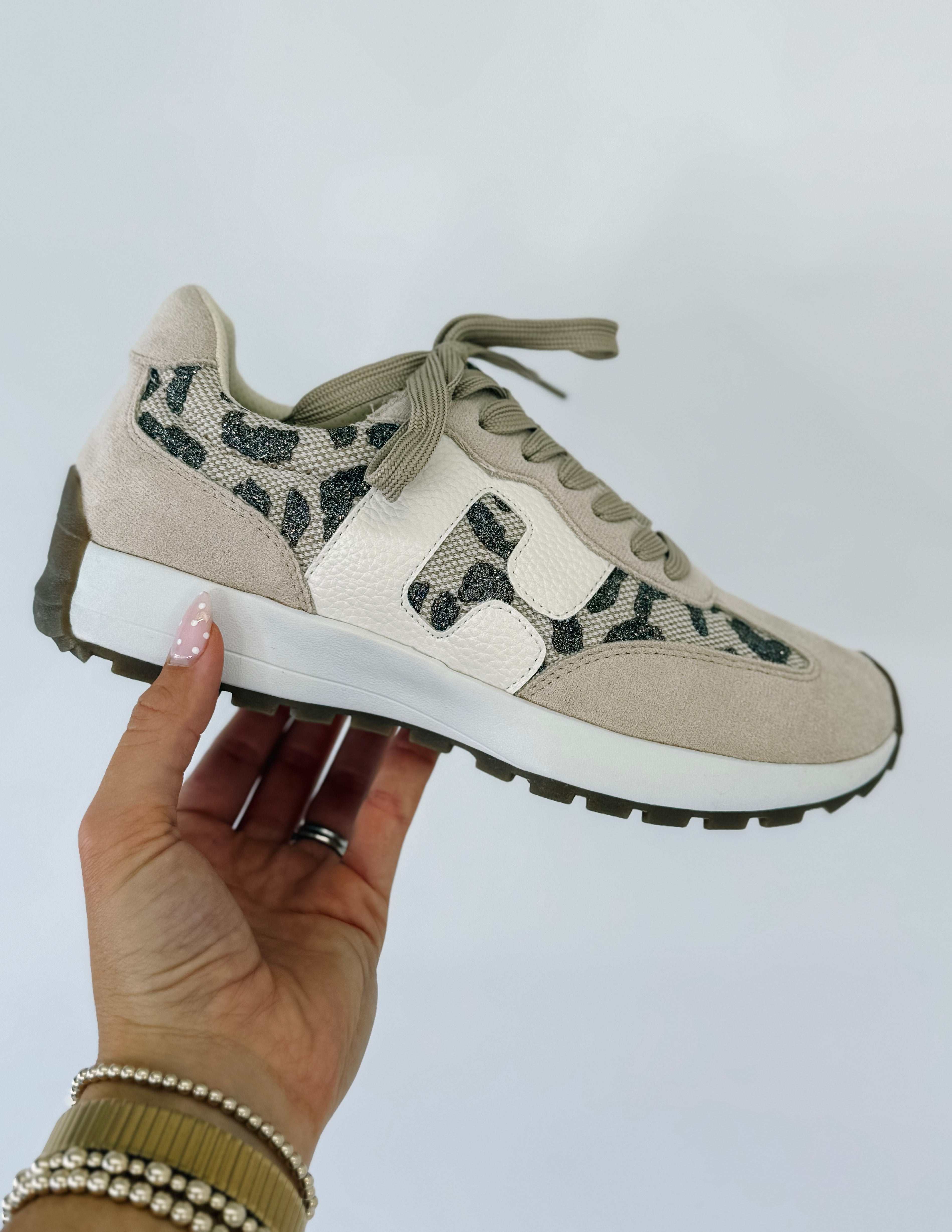 [Hey Girl] No Prob Tan Sparkle Leopard