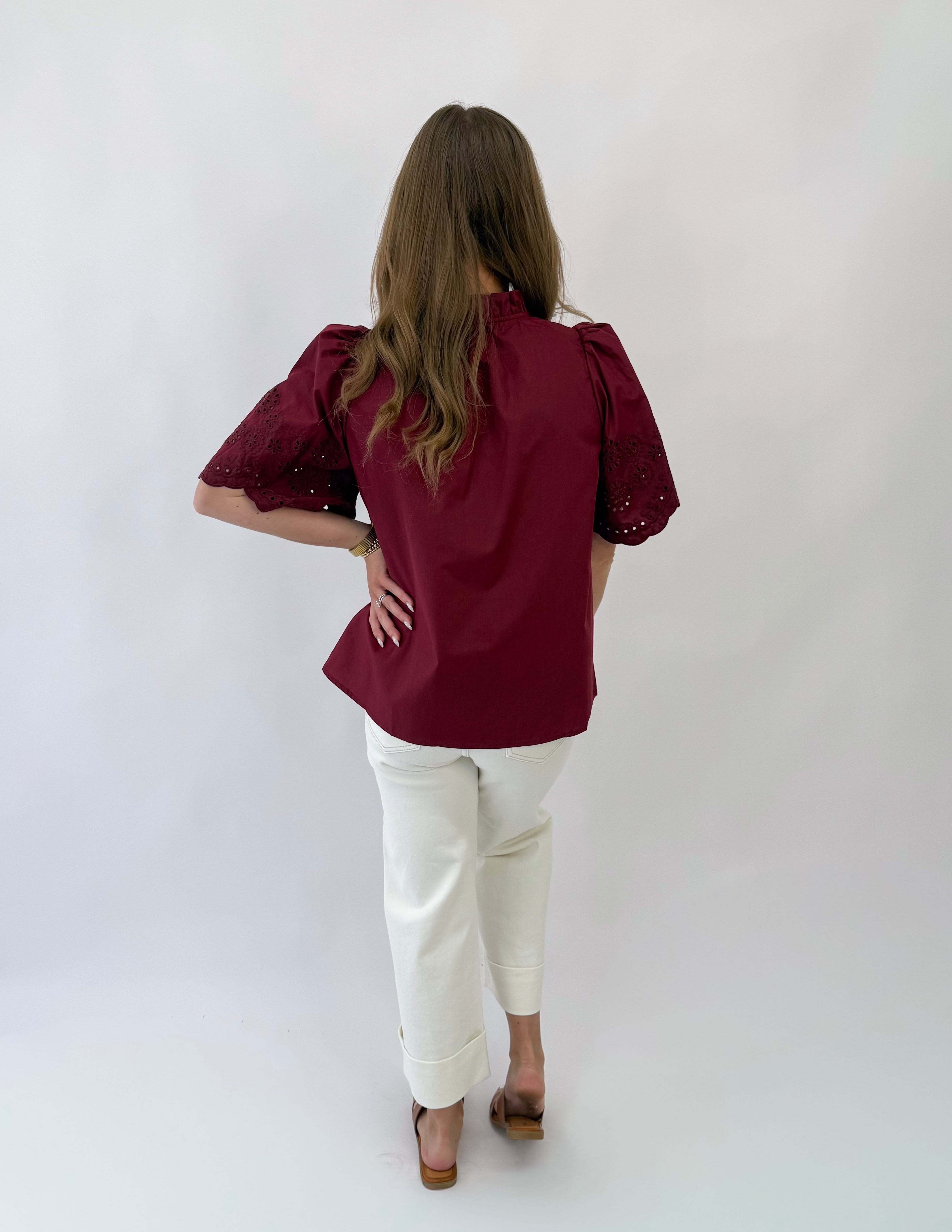 I Love This Blouse- Burgundy