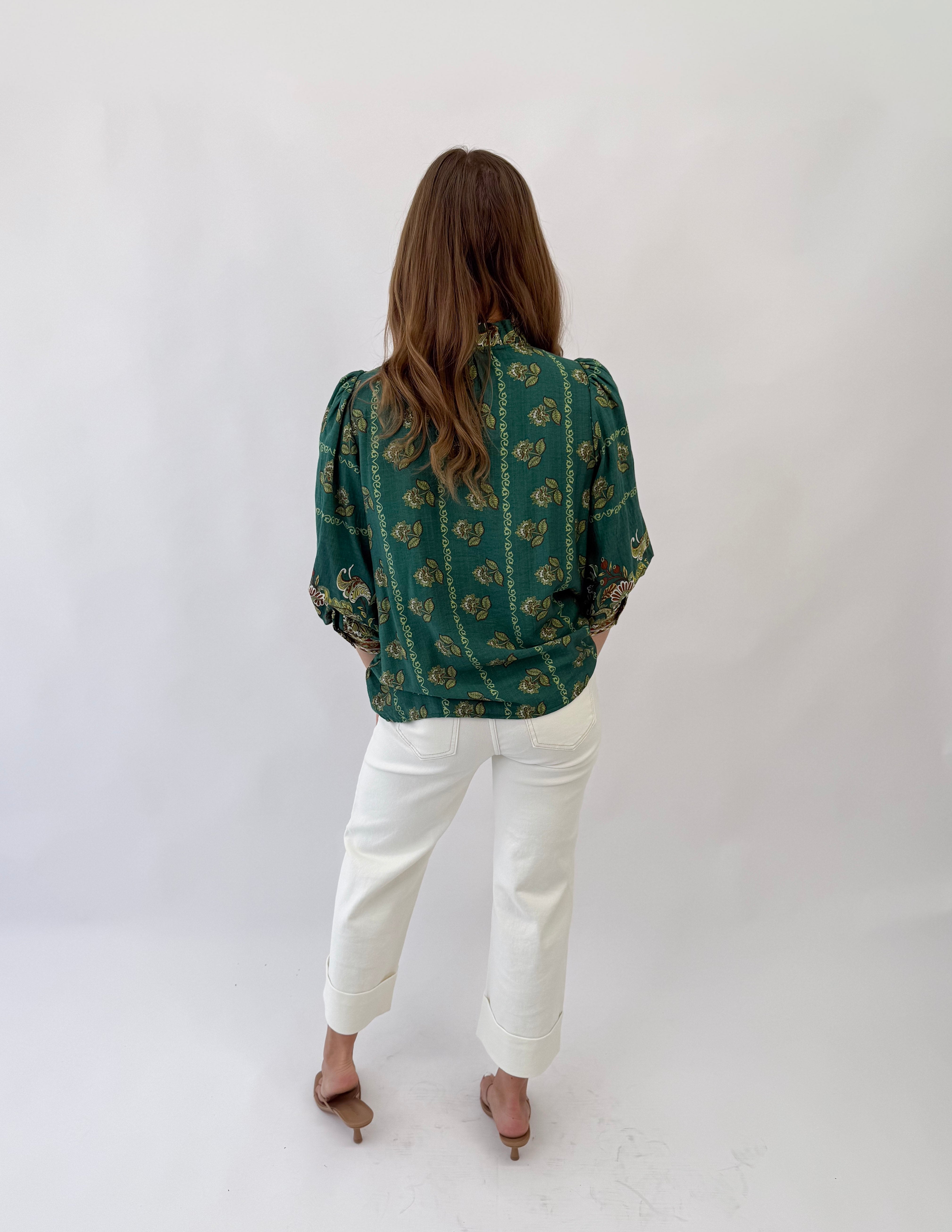 Emerald Mosaic Blouse