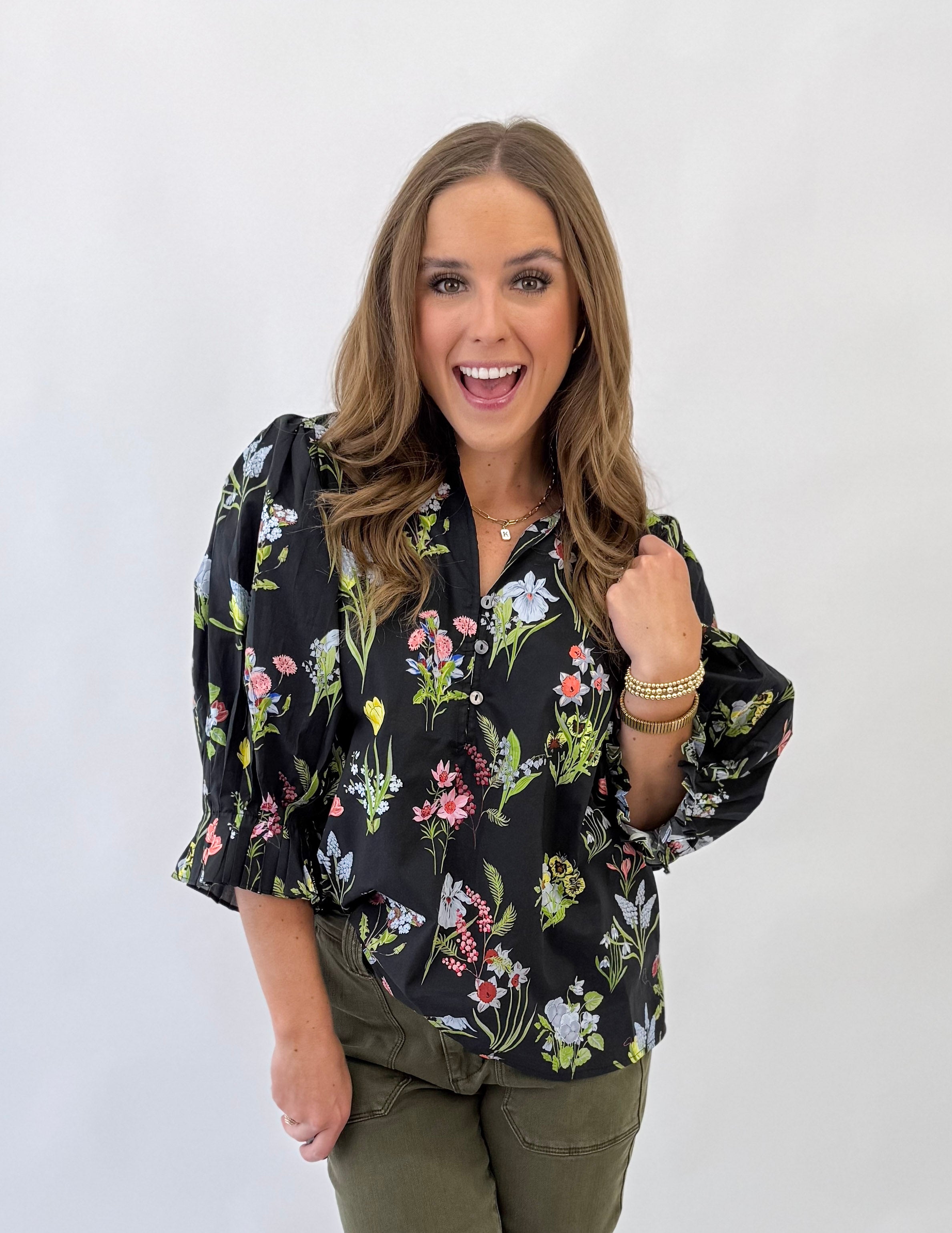 Midnight Botanical Top