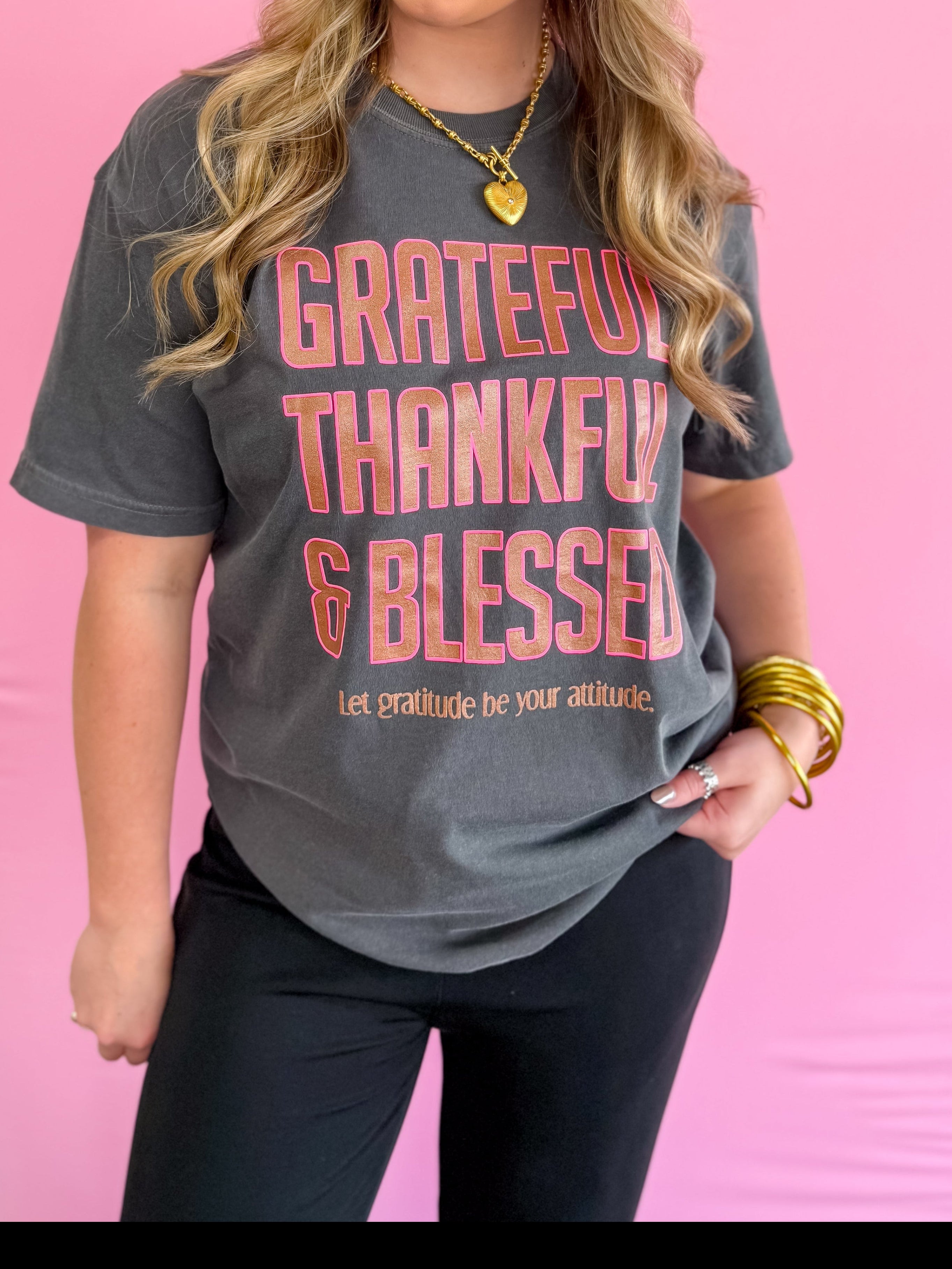 Grateful, Thankful, Blessed Tee Shirt