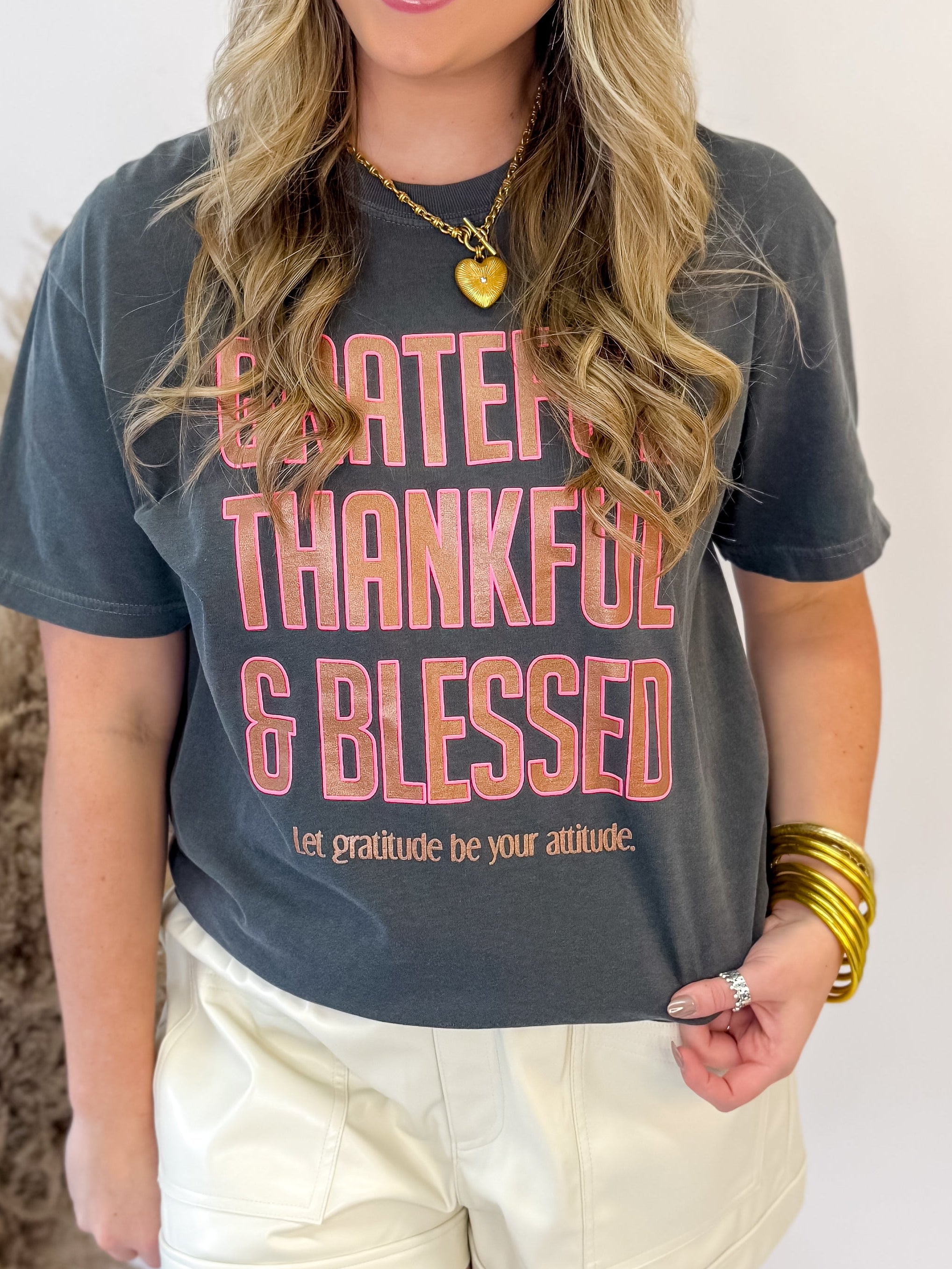 Grateful, Thankful, Blessed Tee Shirt