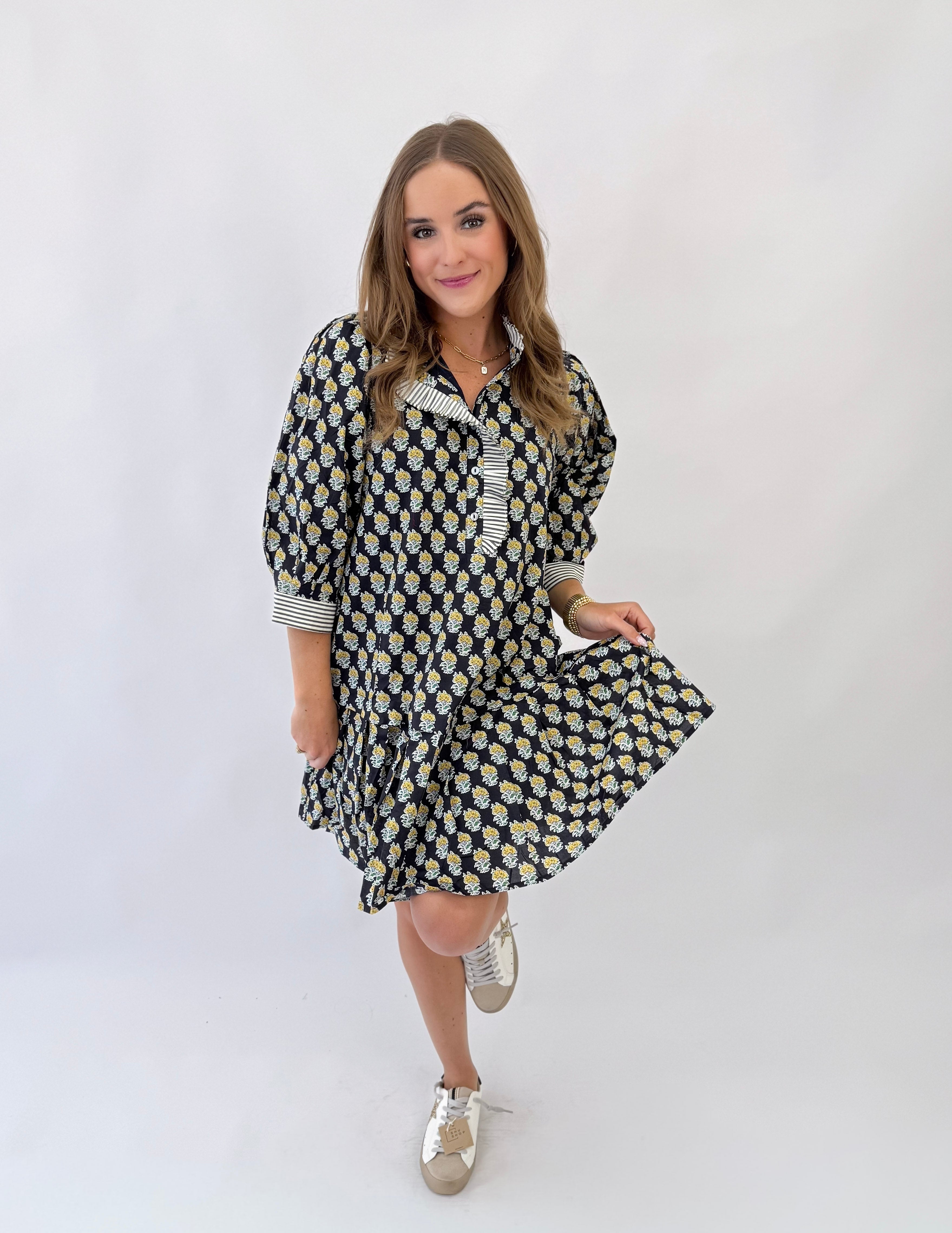 Marigold Navy Mini Dress