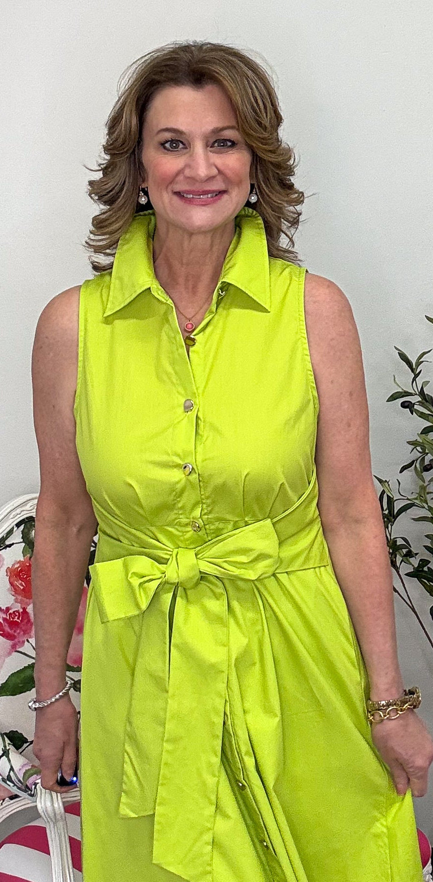 Crisp Meadows Sleeveless Dress