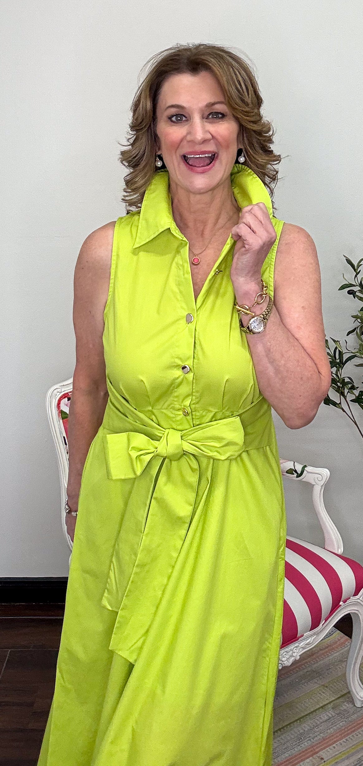 Crisp Meadows Sleeveless Dress