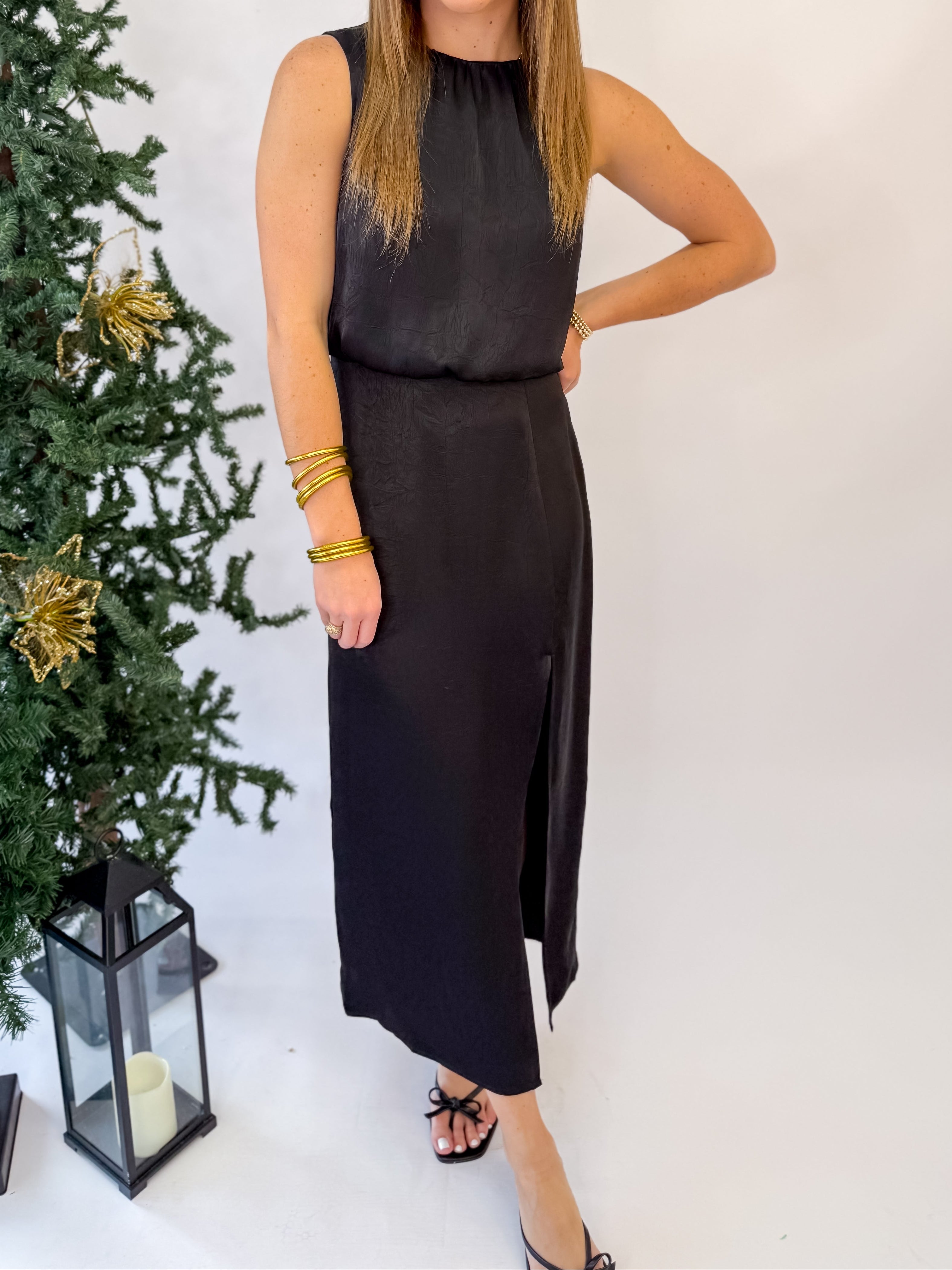 Sienna Meadow Dress- Black