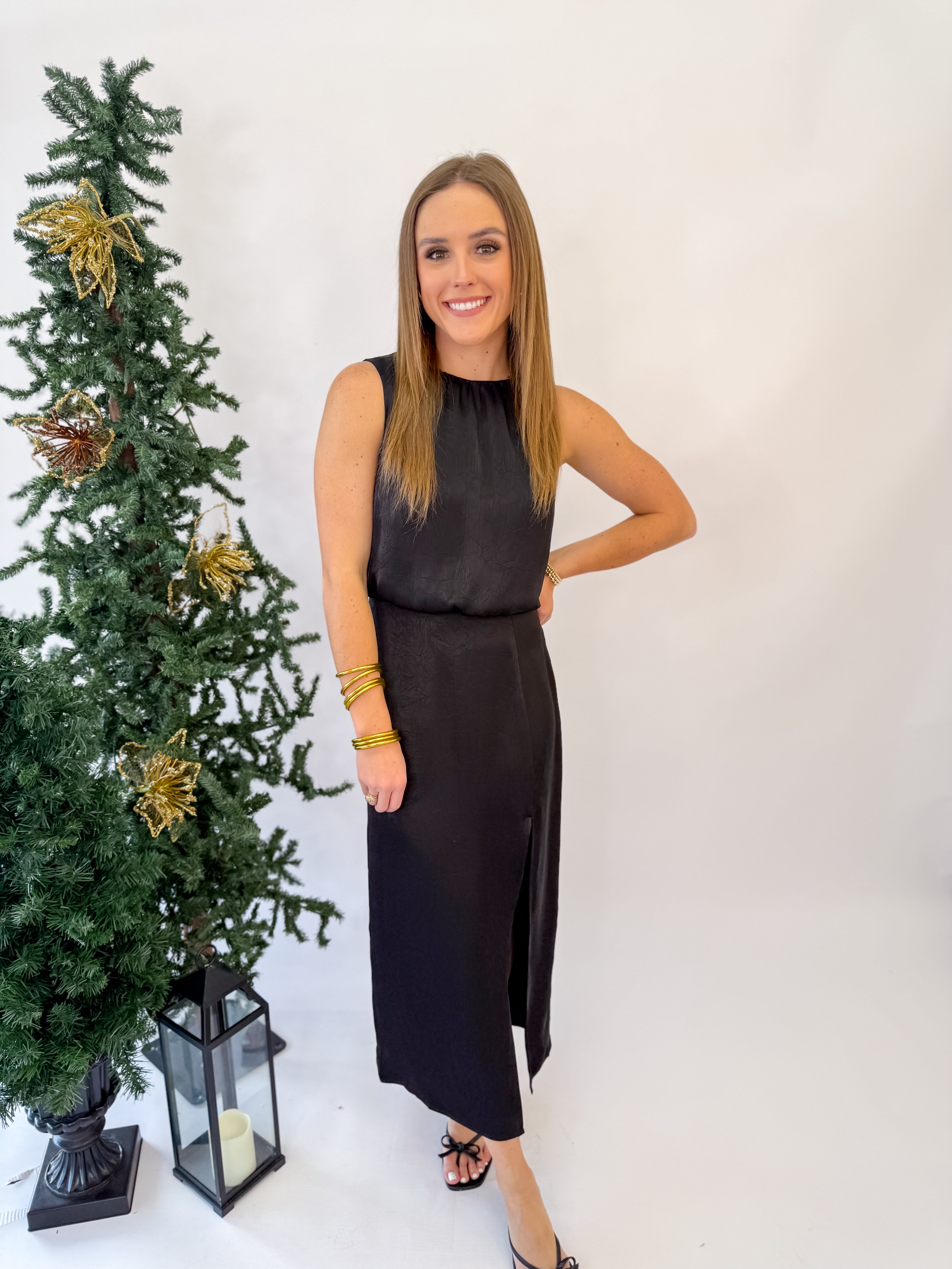 Sienna Meadow Dress- Black