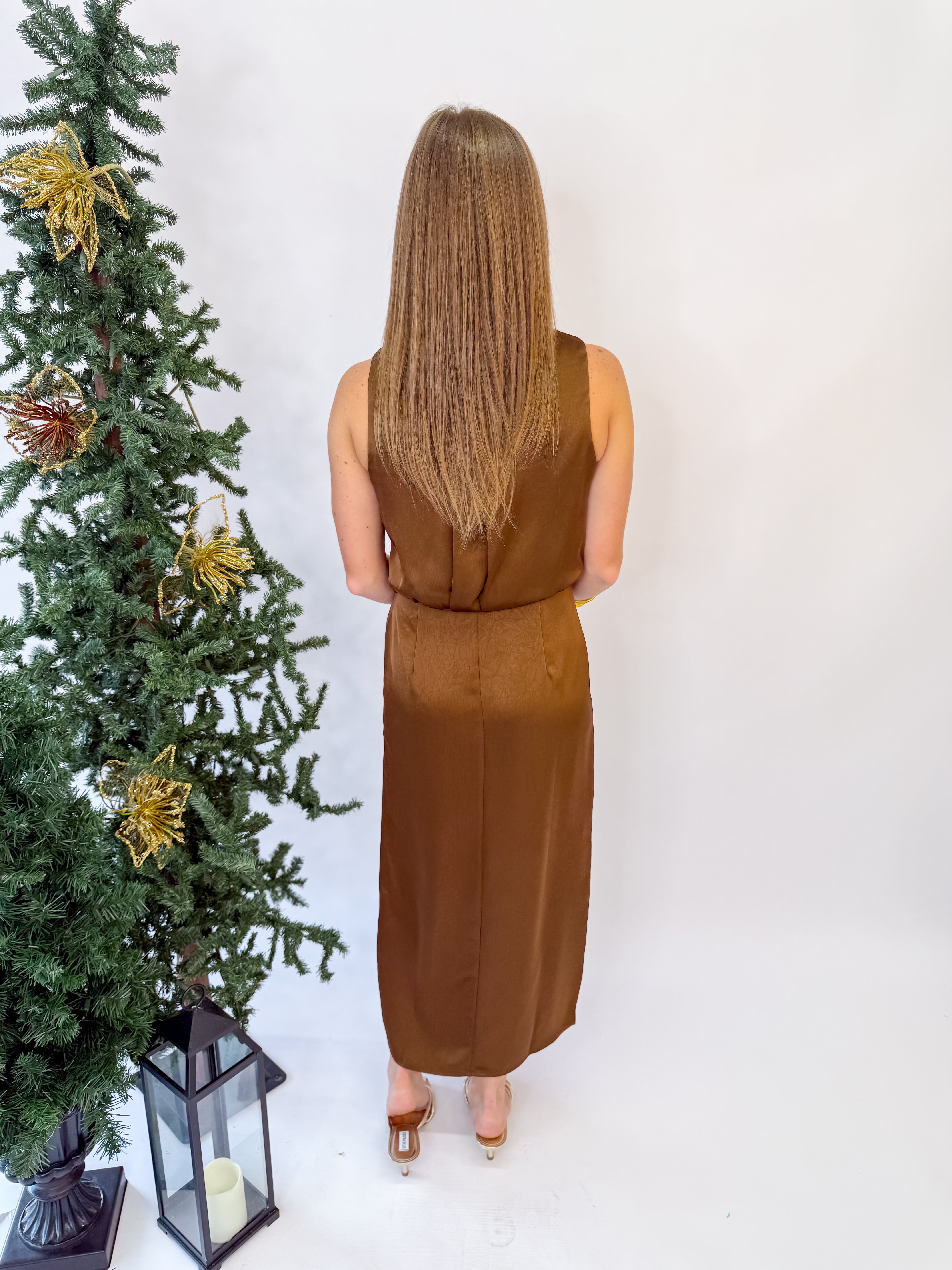 Sienna Meadow Dress- Brown