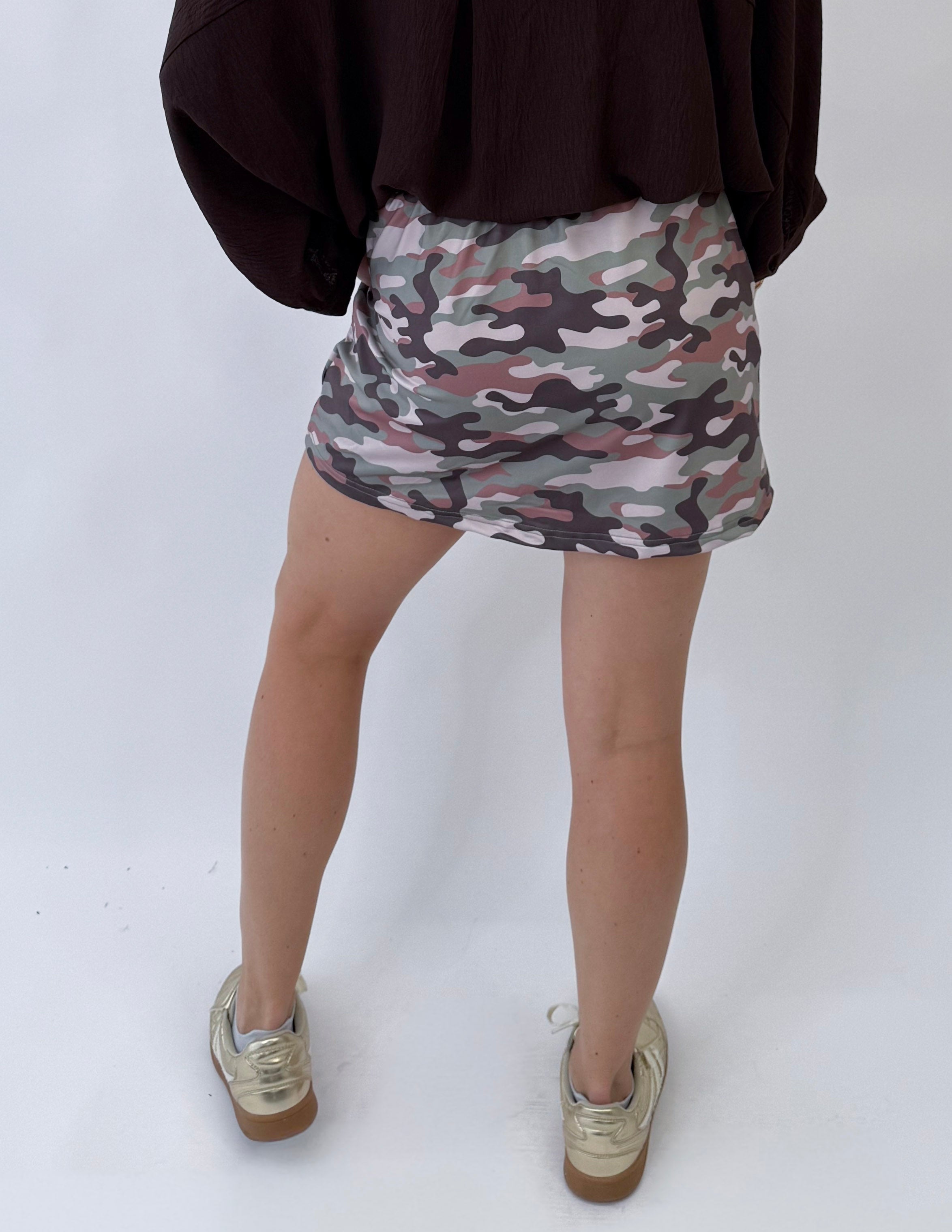 [Jess Lea] Camo Crush Skort-Green