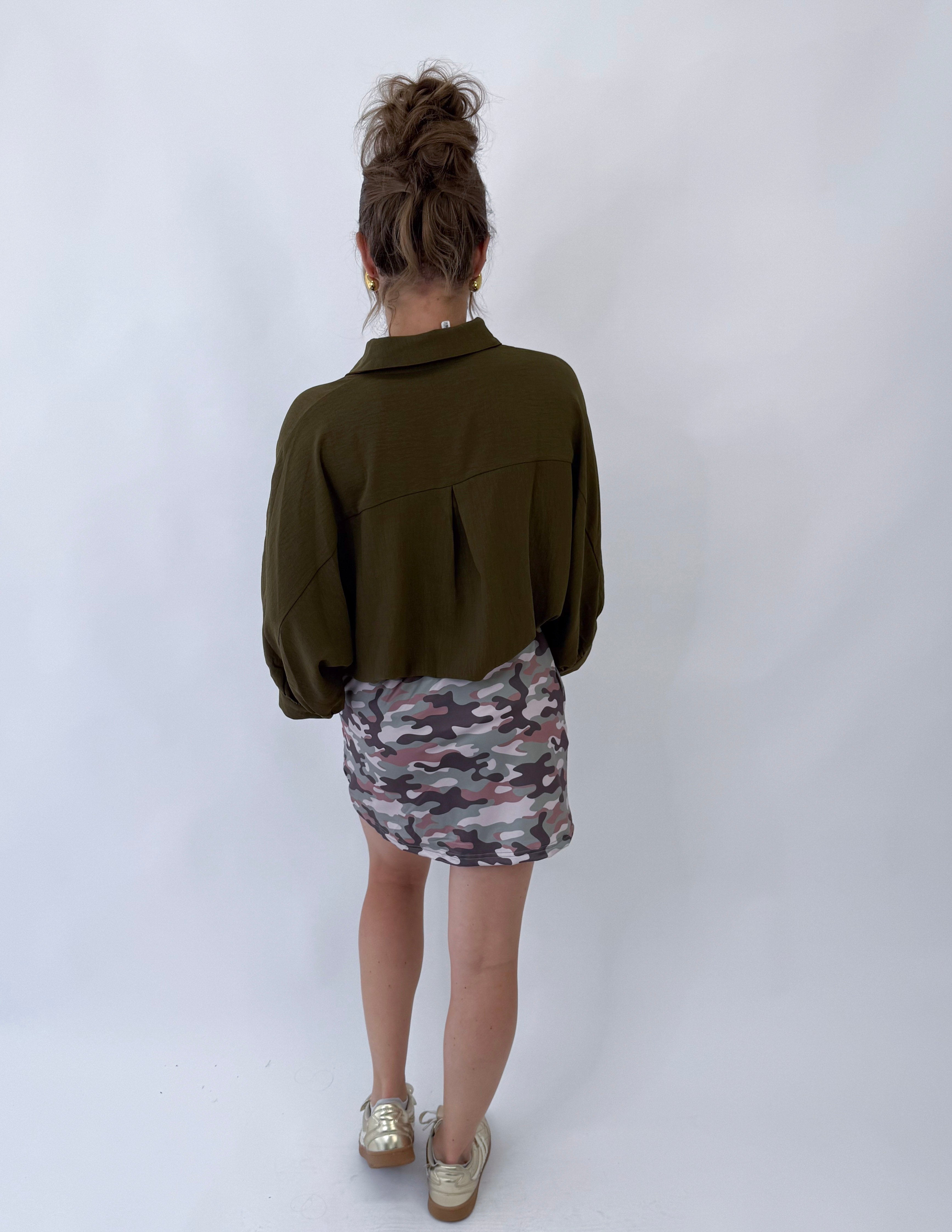 [Jess Lea] Camo Crush Skort-Green