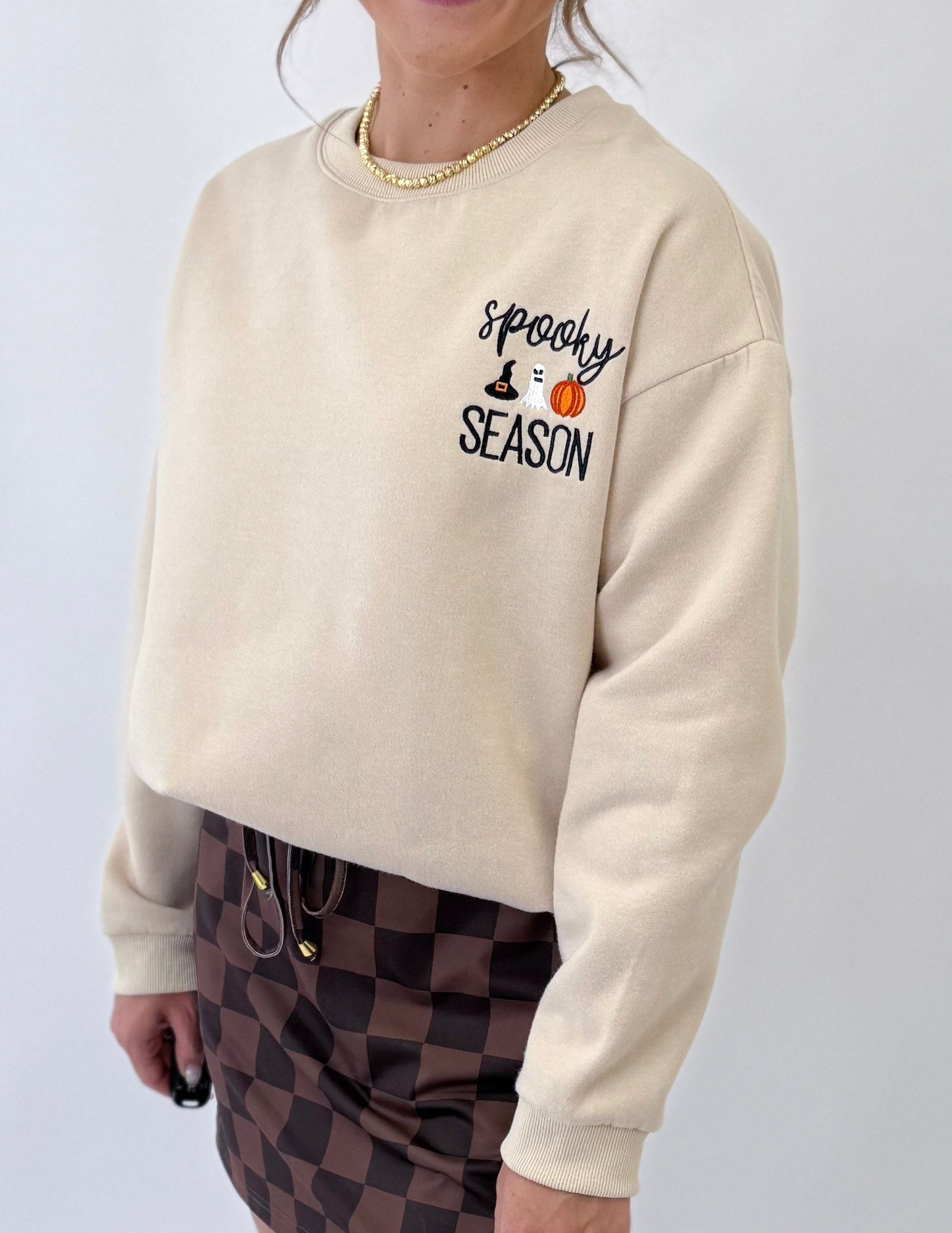 [Jess Lea] Spooky Season Embroidered Sweatshirt