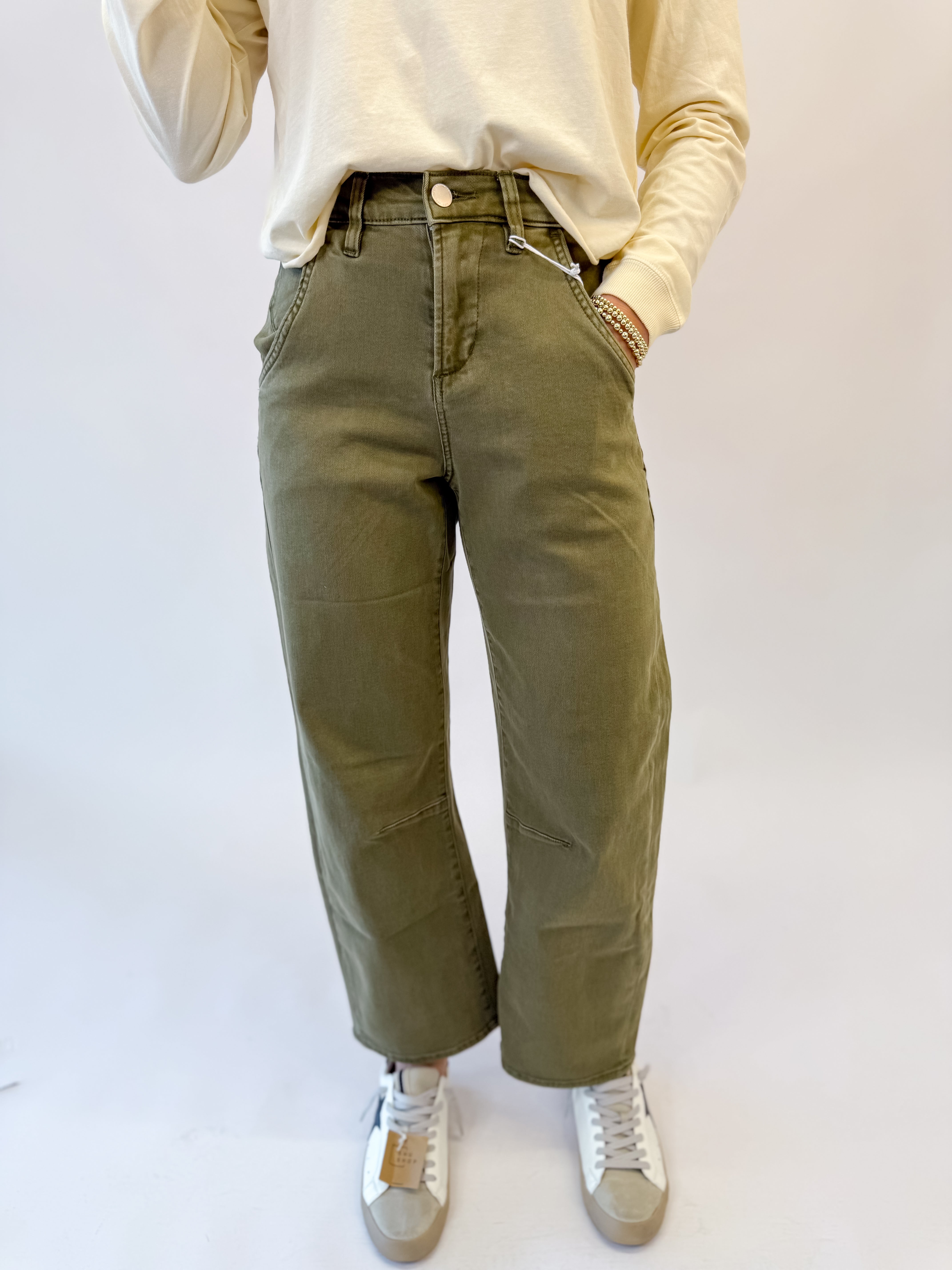 [Dear John] Lasso Barrel Fit Jean- Olive Branch