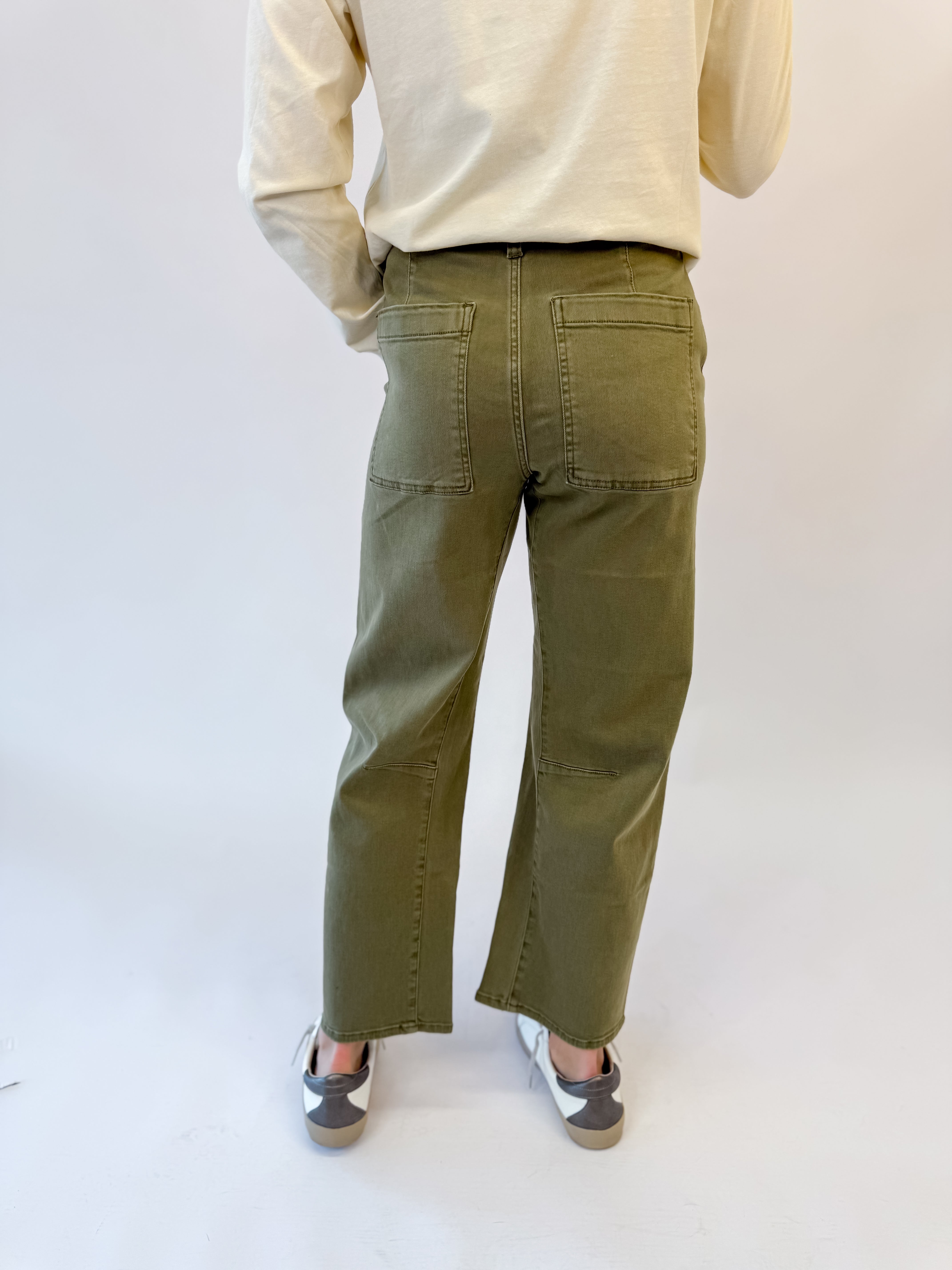 [Dear John] Lasso Barrel Fit Jean- Olive Branch