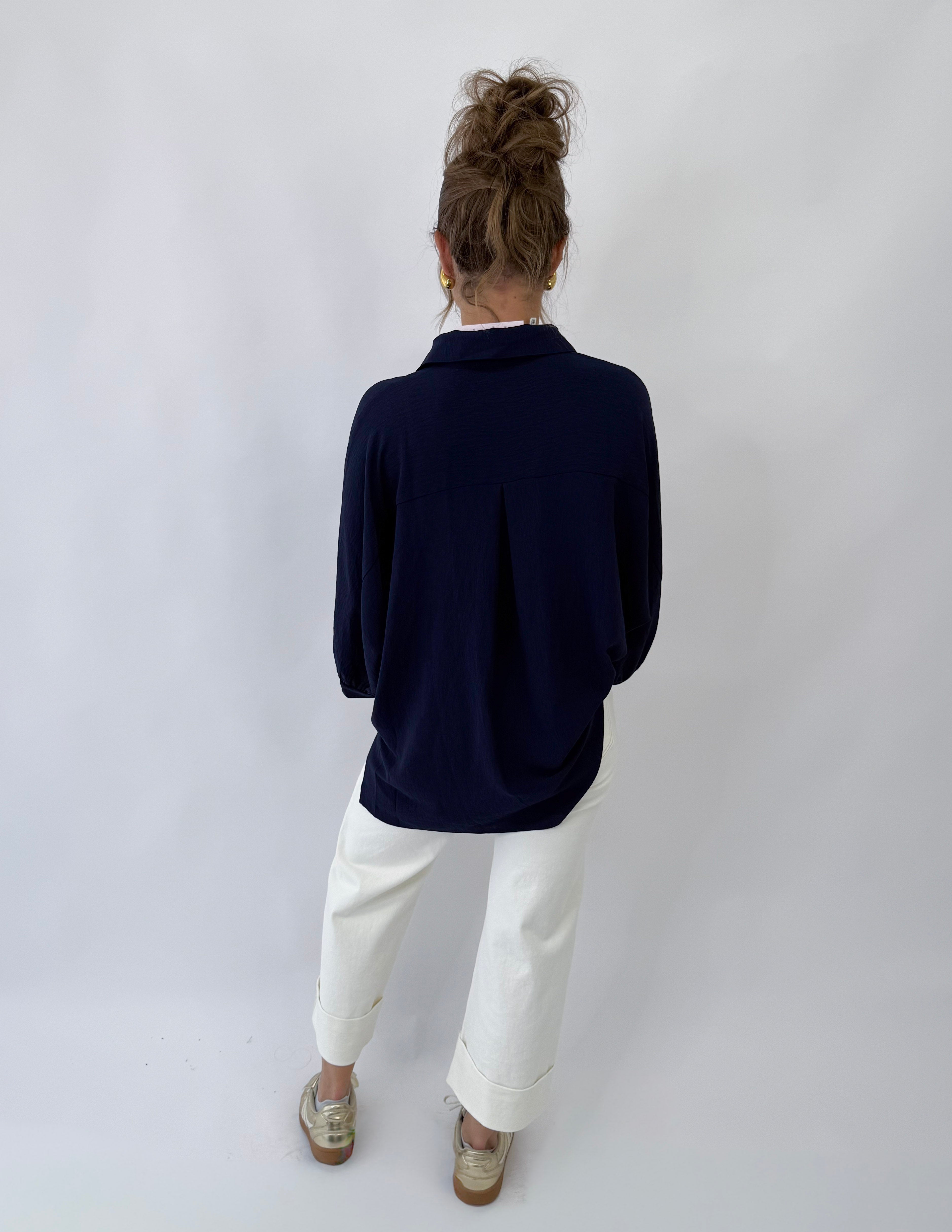 Jess Lea Sloan Button Up- Navy