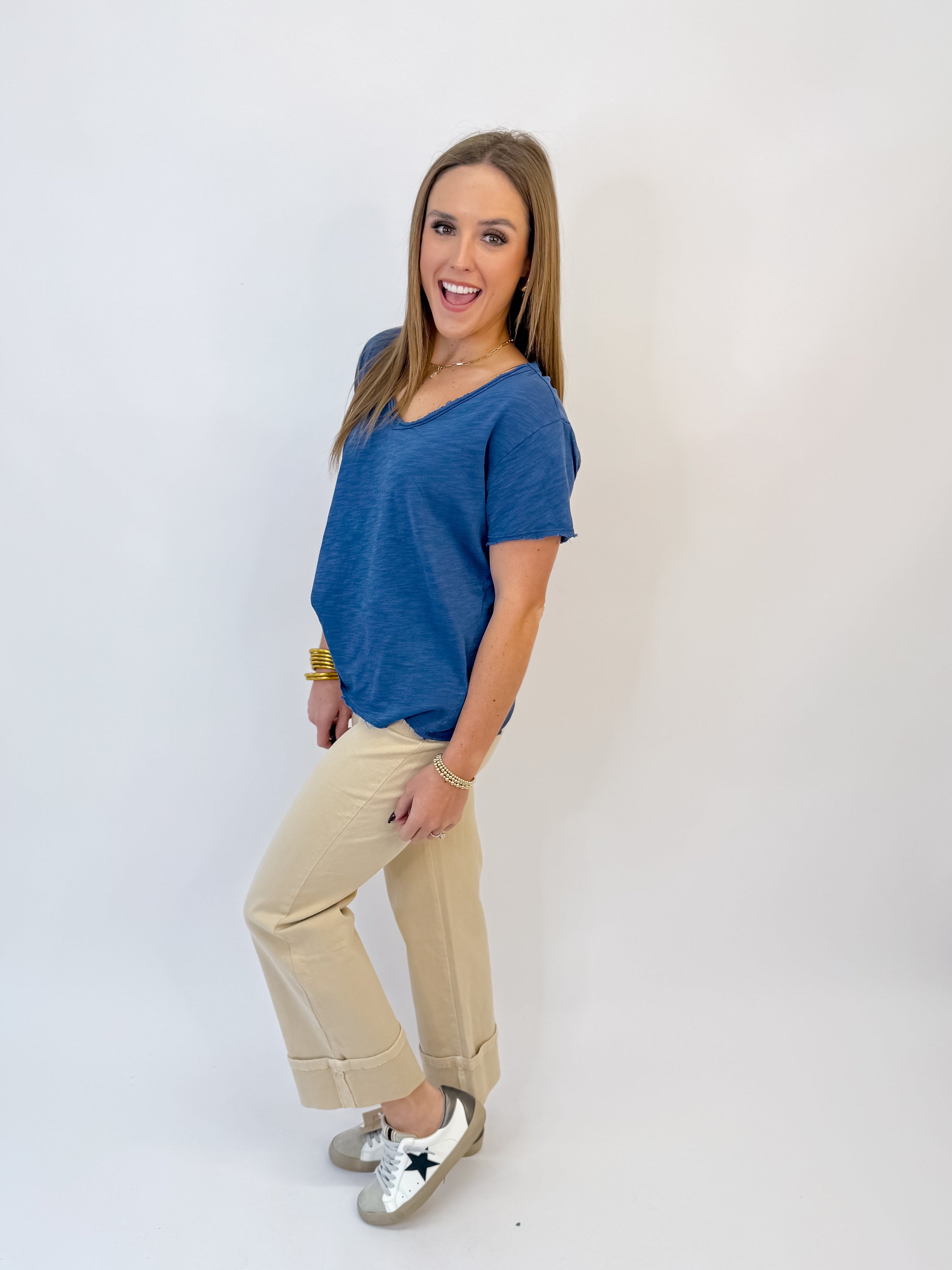 [Dear John] Vanya Tee Slub- Vintage Indigo