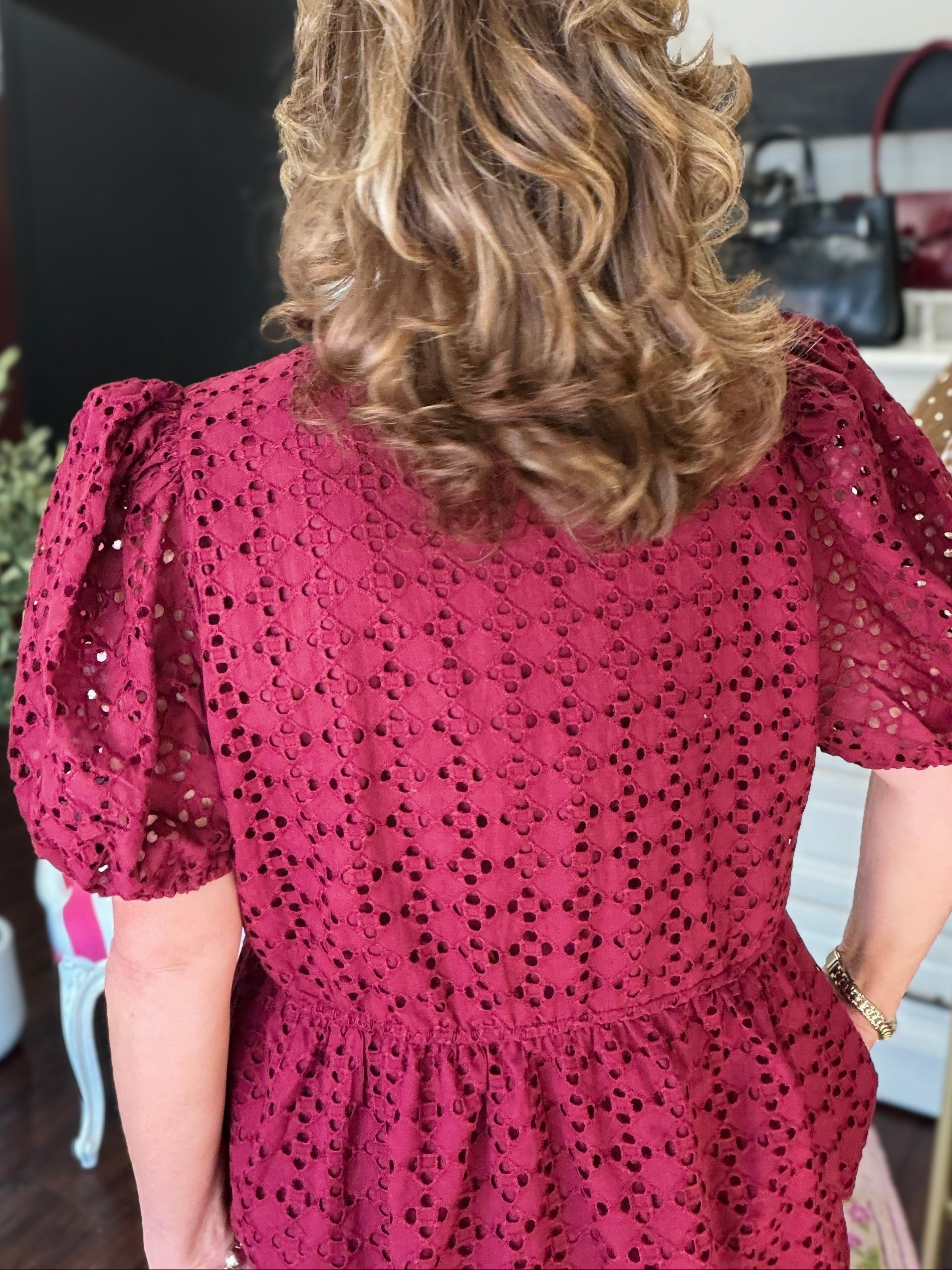Burgundy Lace Top-Burgundy