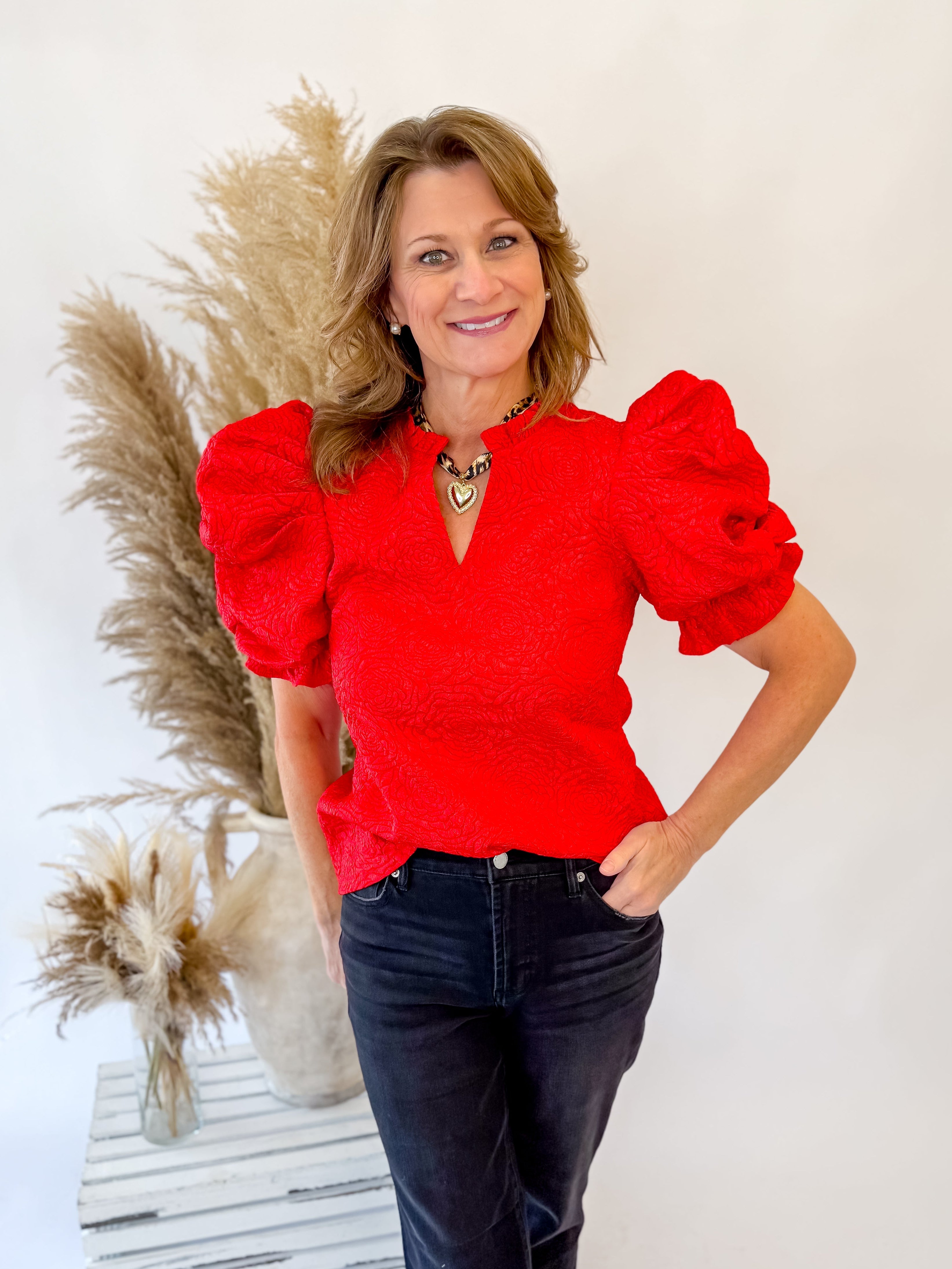 Rosetta Jacquard Blouse