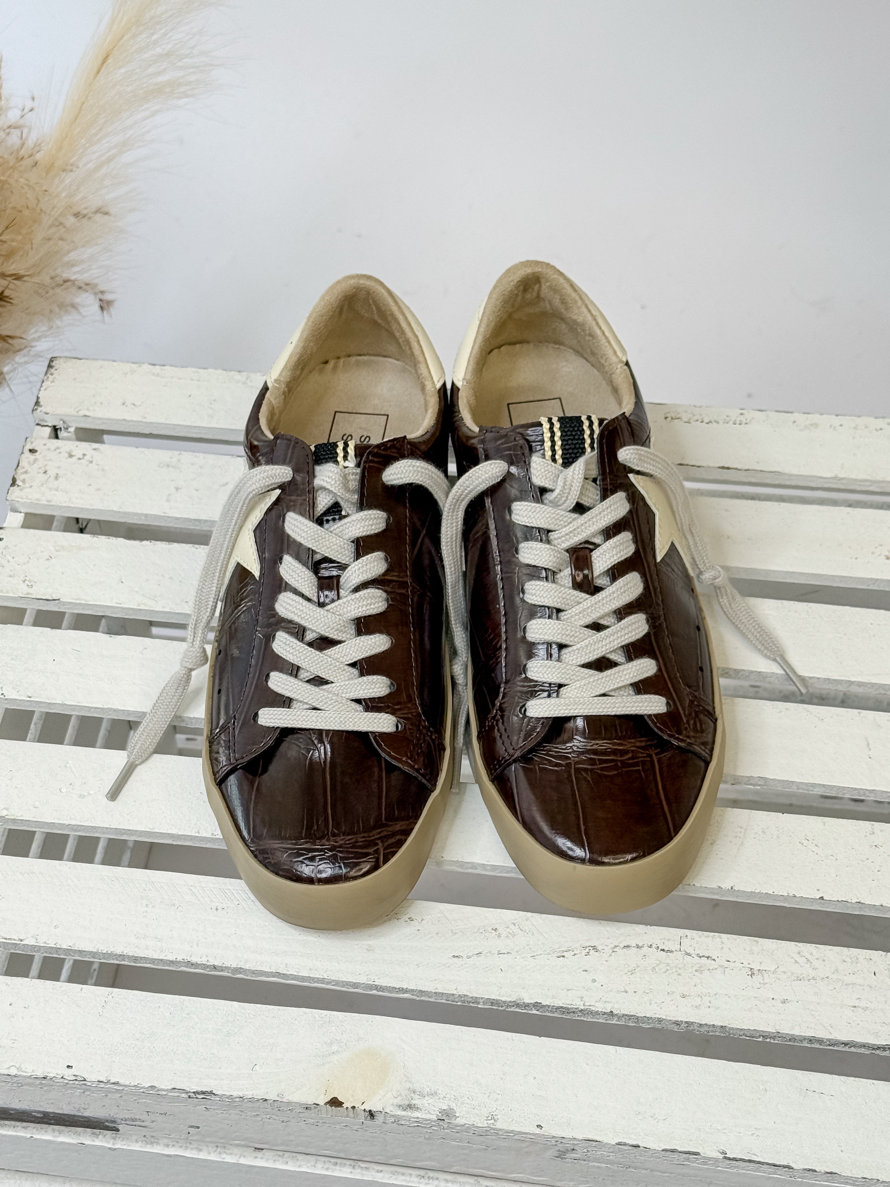 [Shu Shop] Paula Sneakers- Brown Croco