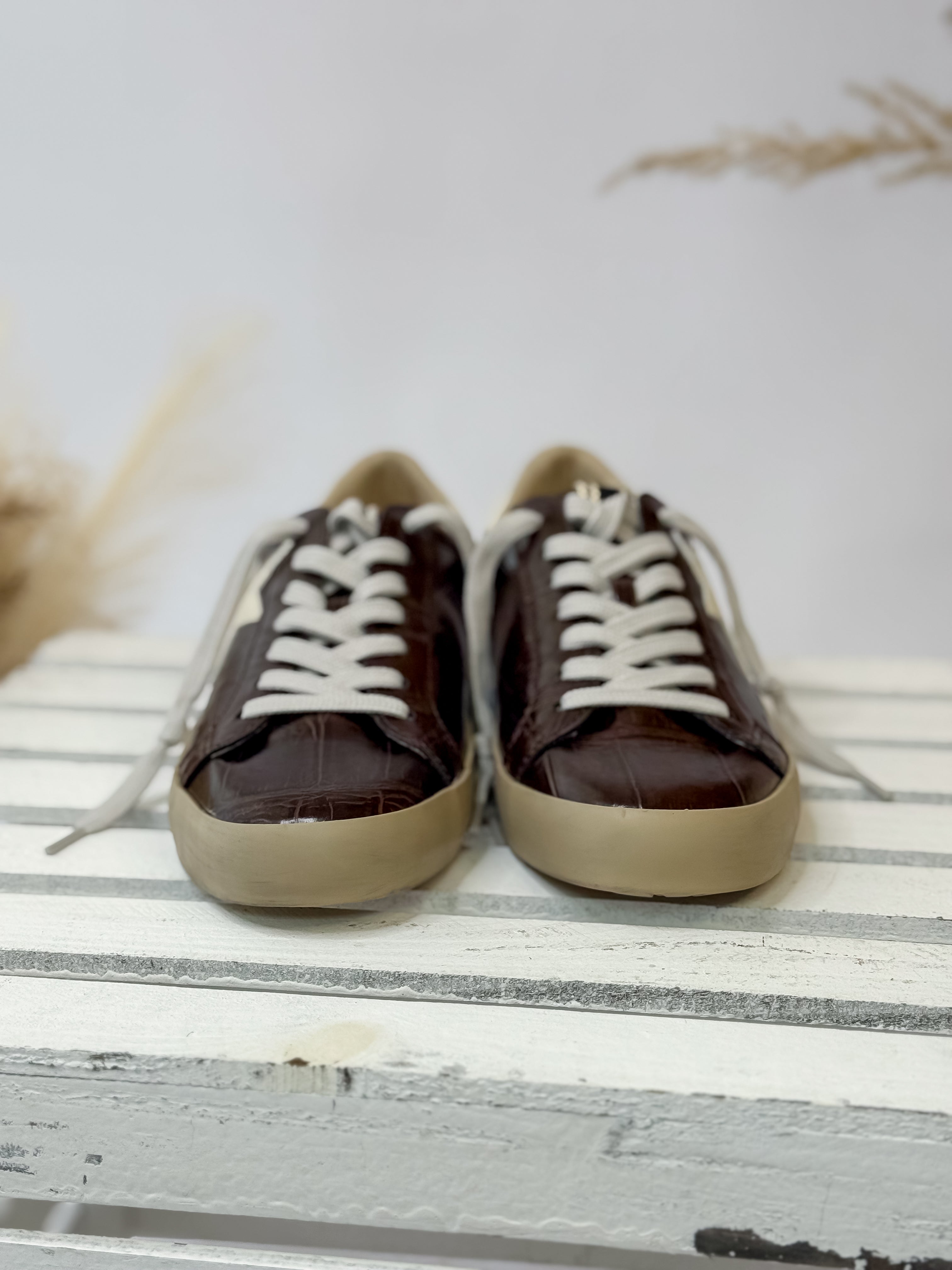 [Shu Shop] Paula Sneakers- Brown Croco