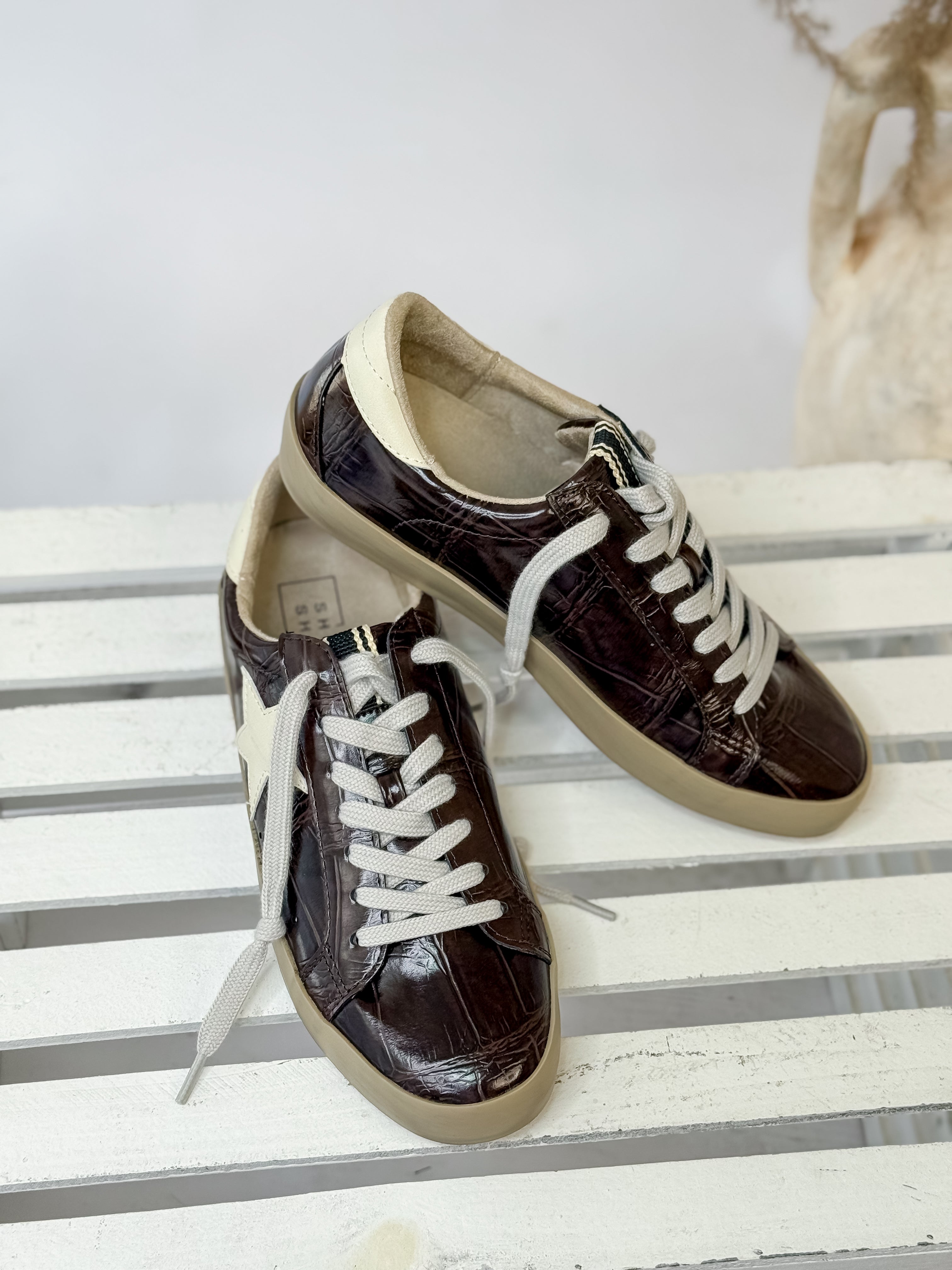 [Shu Shop] Paula Sneakers- Brown Croco