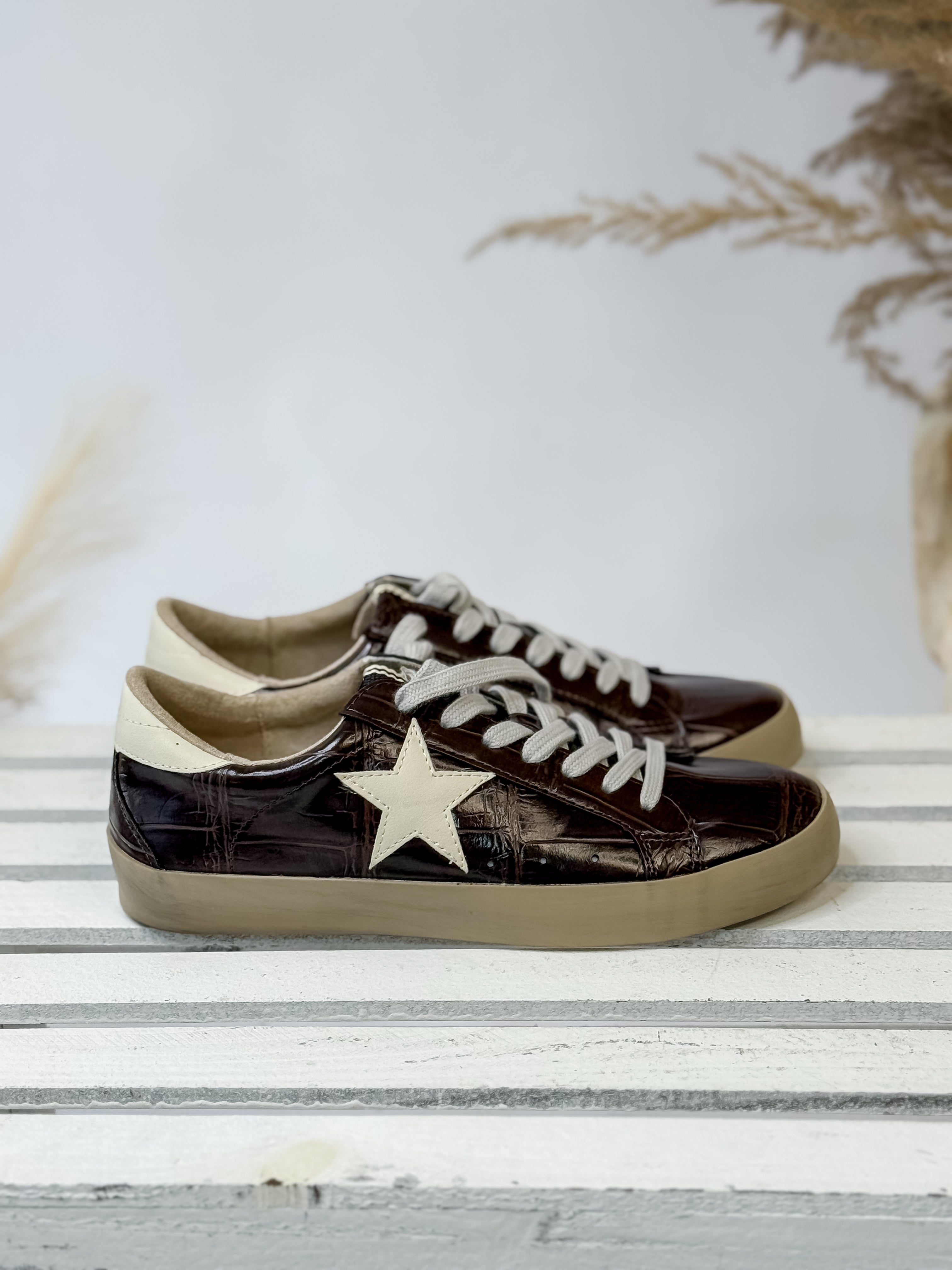 [Shu Shop] Paula Sneakers- Brown Croco