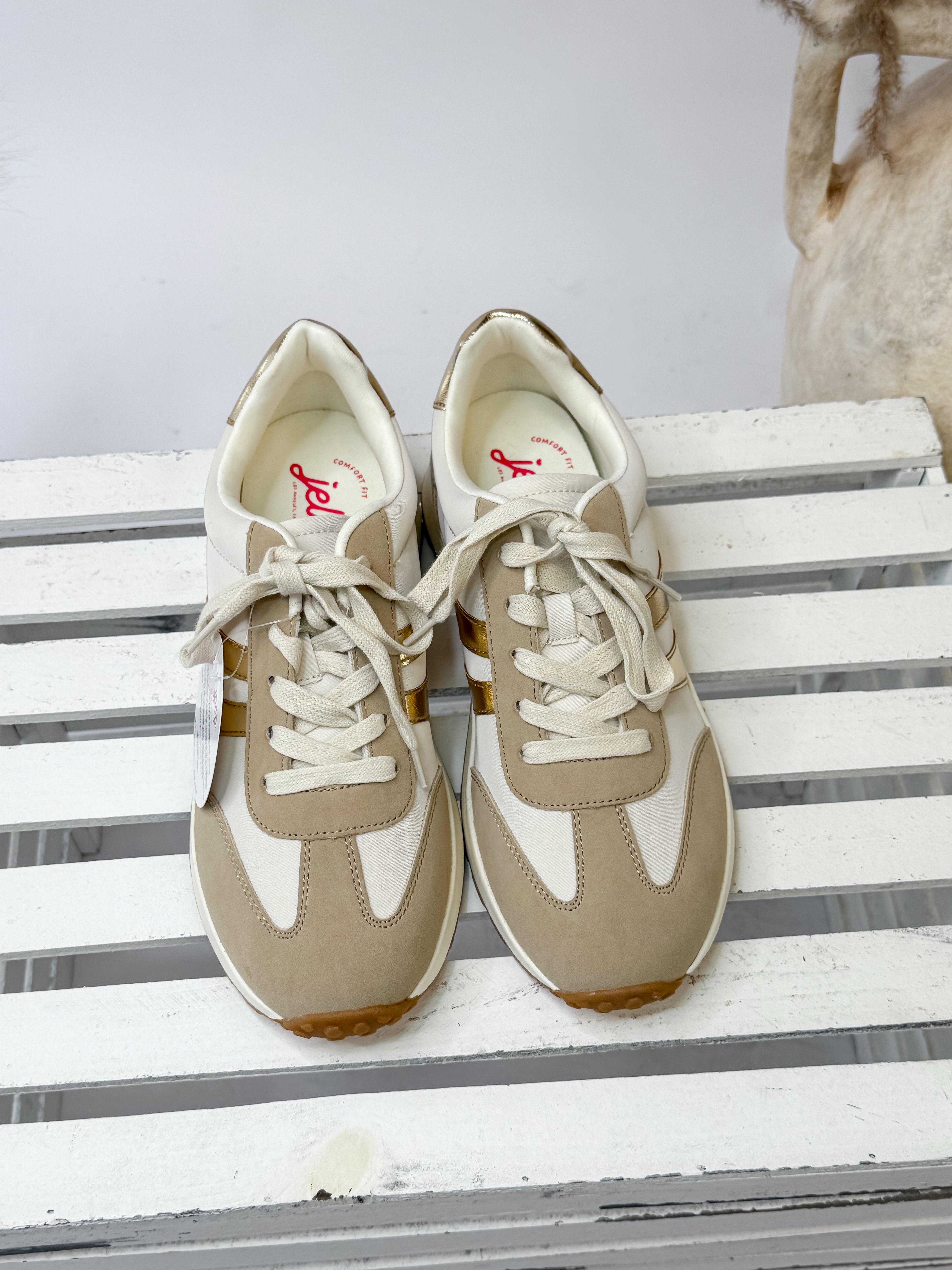 Emerie Sneaker - Gold Multi Smooth