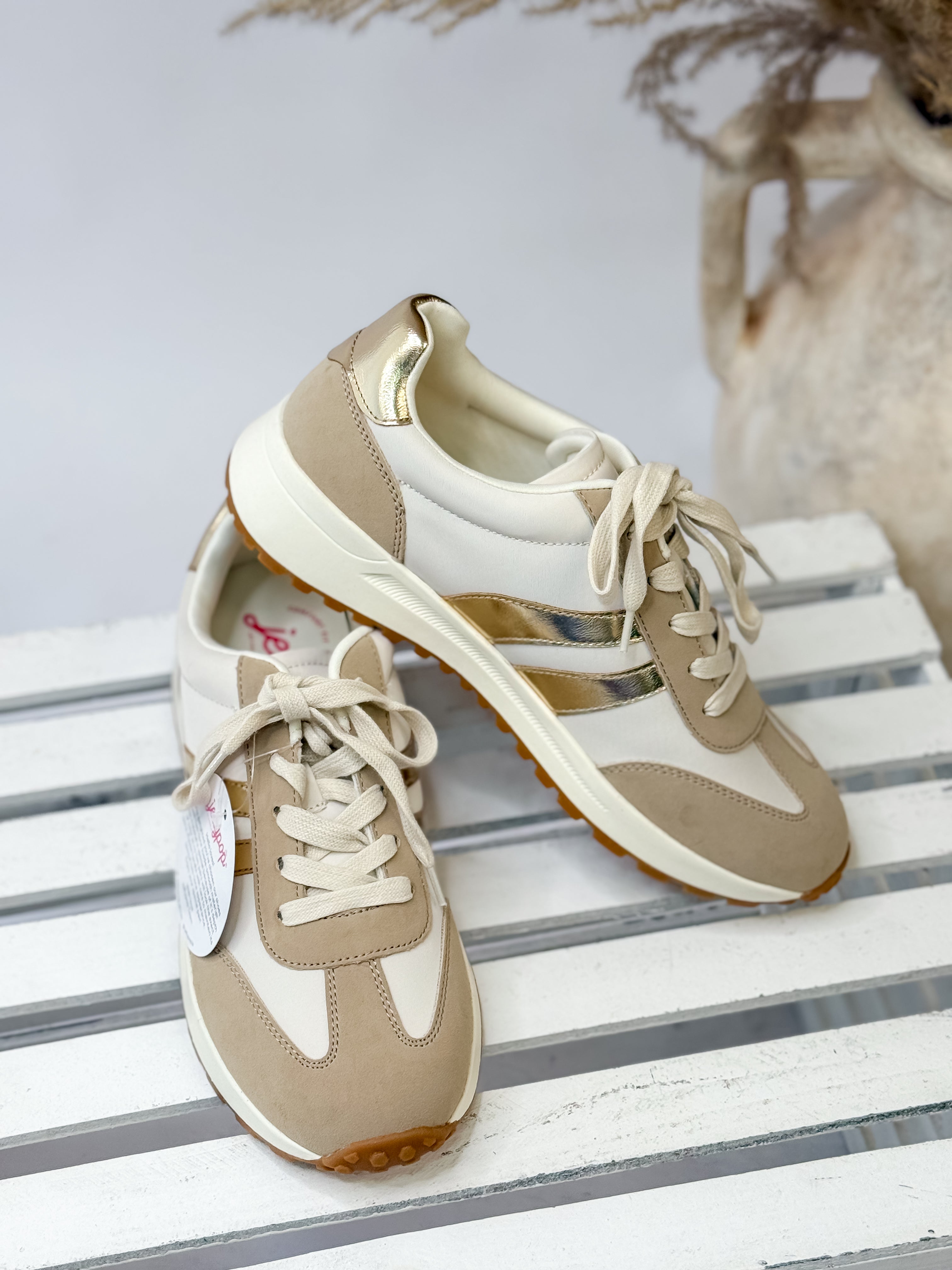 Emerie Sneaker - Gold Multi Smooth