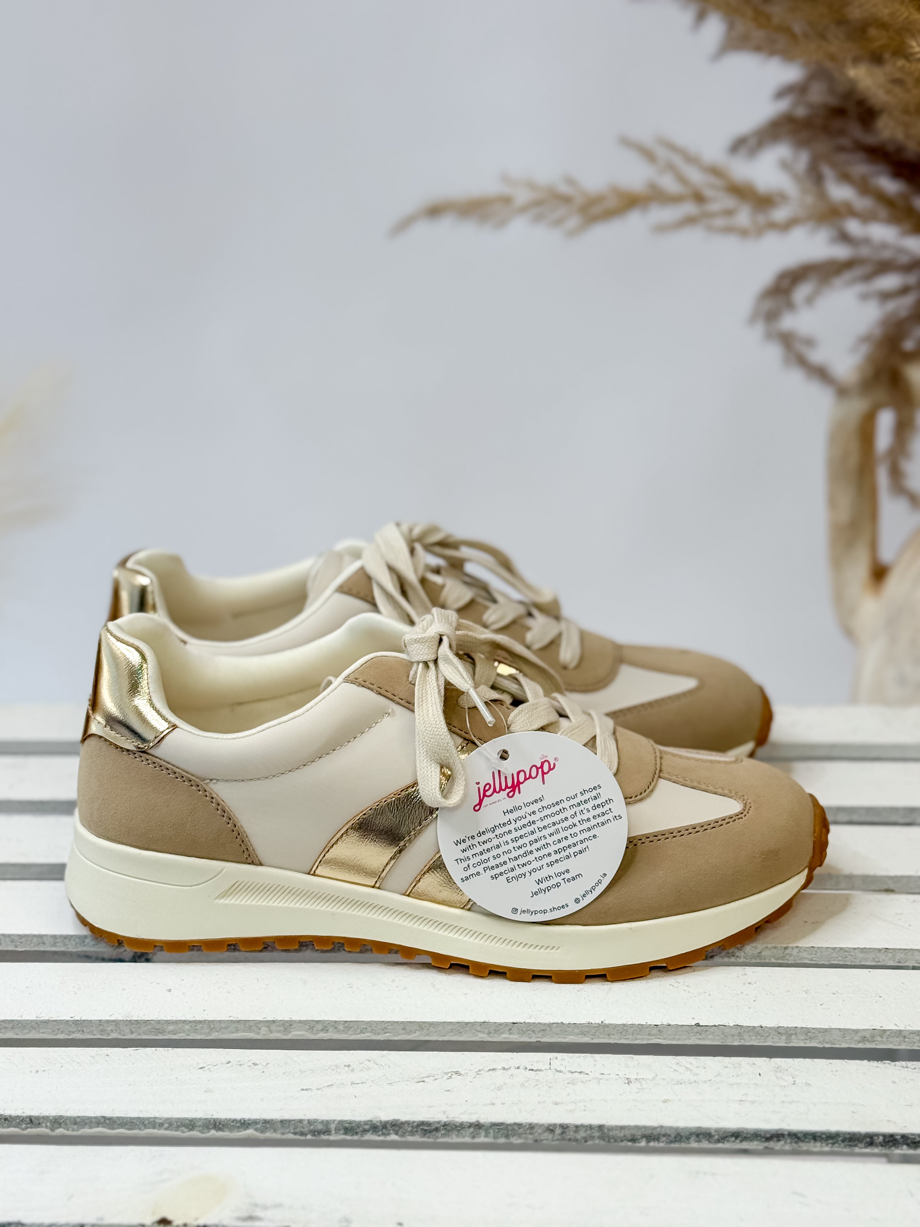 Emerie Sneaker - Gold Multi Smooth