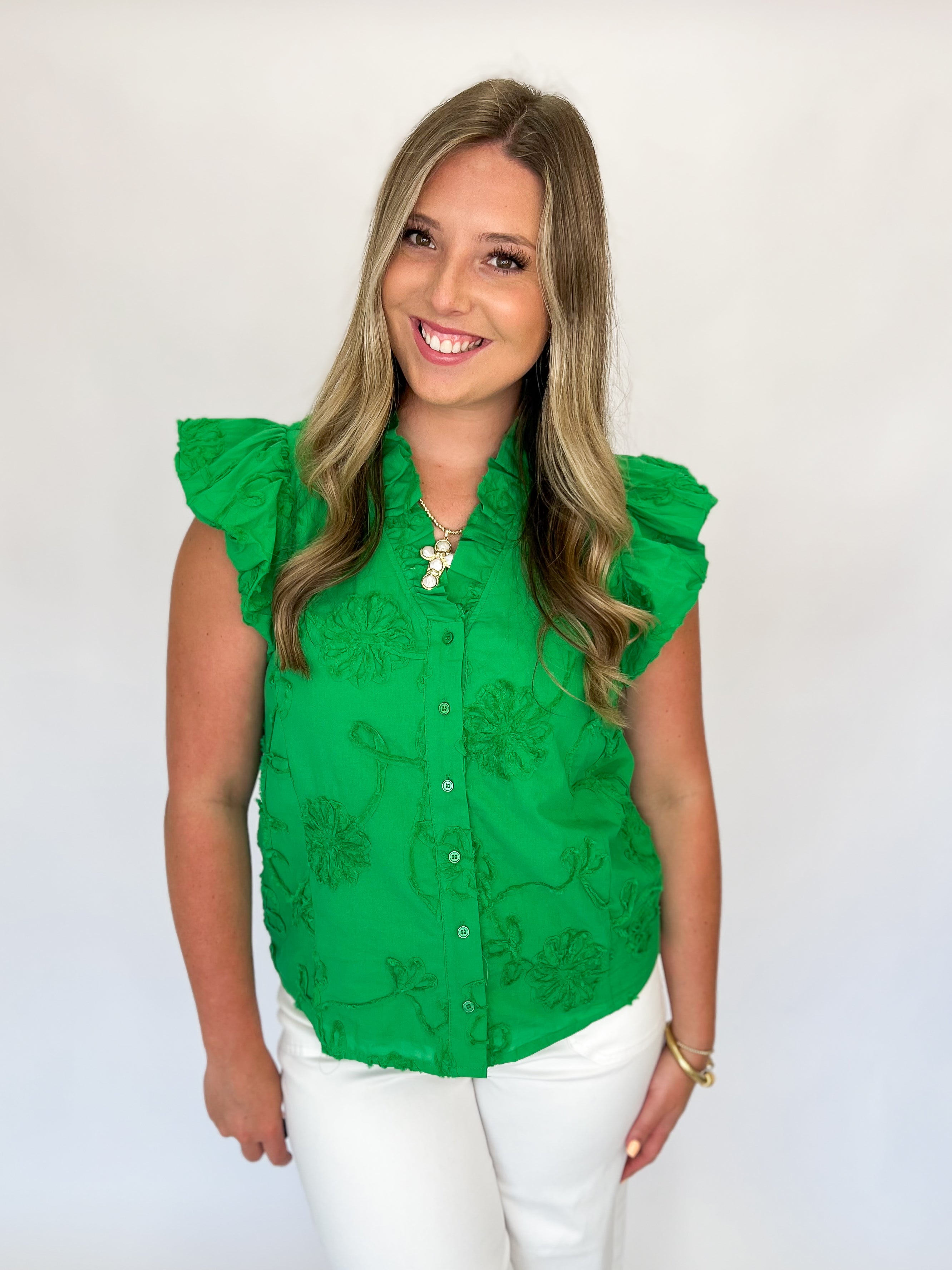 The Kasen Blouse - Green