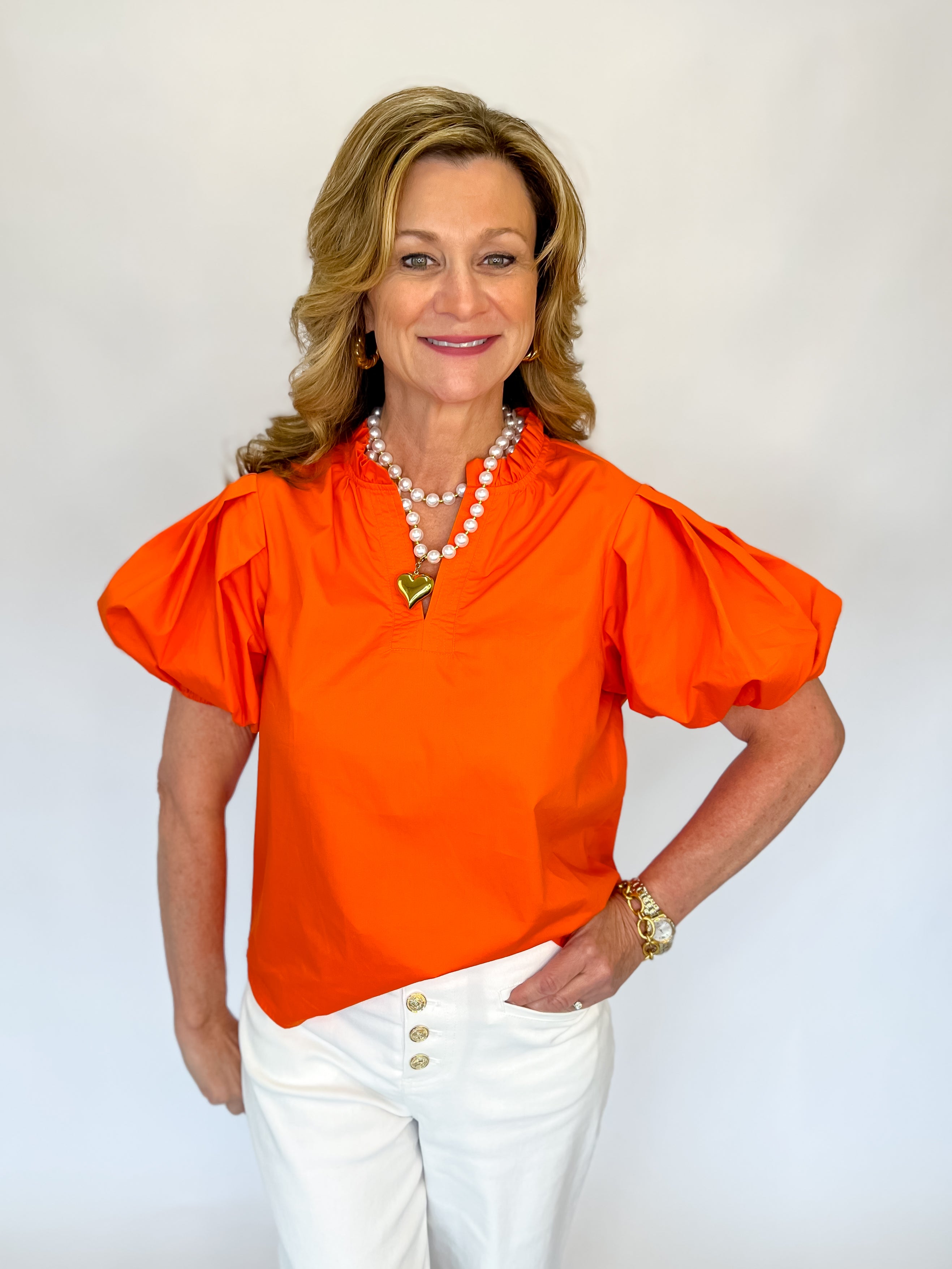 Market Morning Blouse - Orange