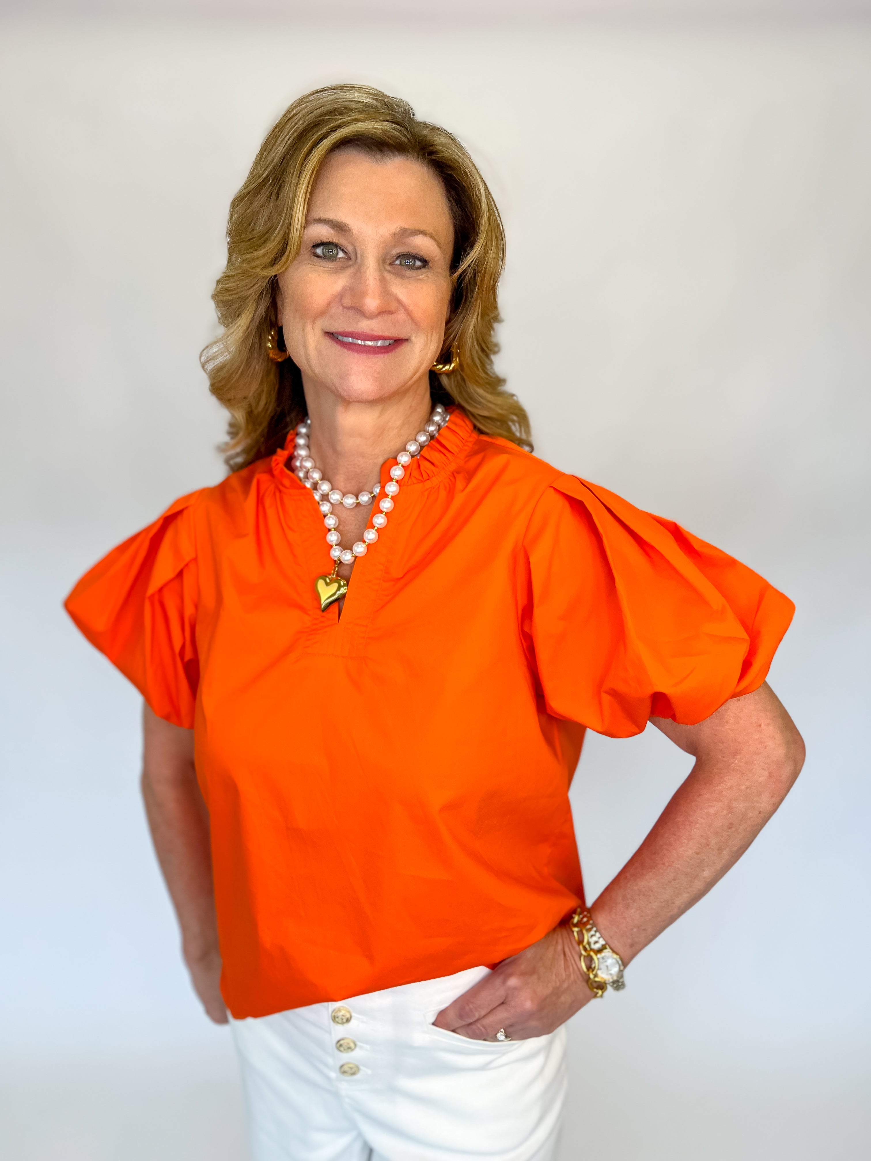 Market Morning Blouse - Orange