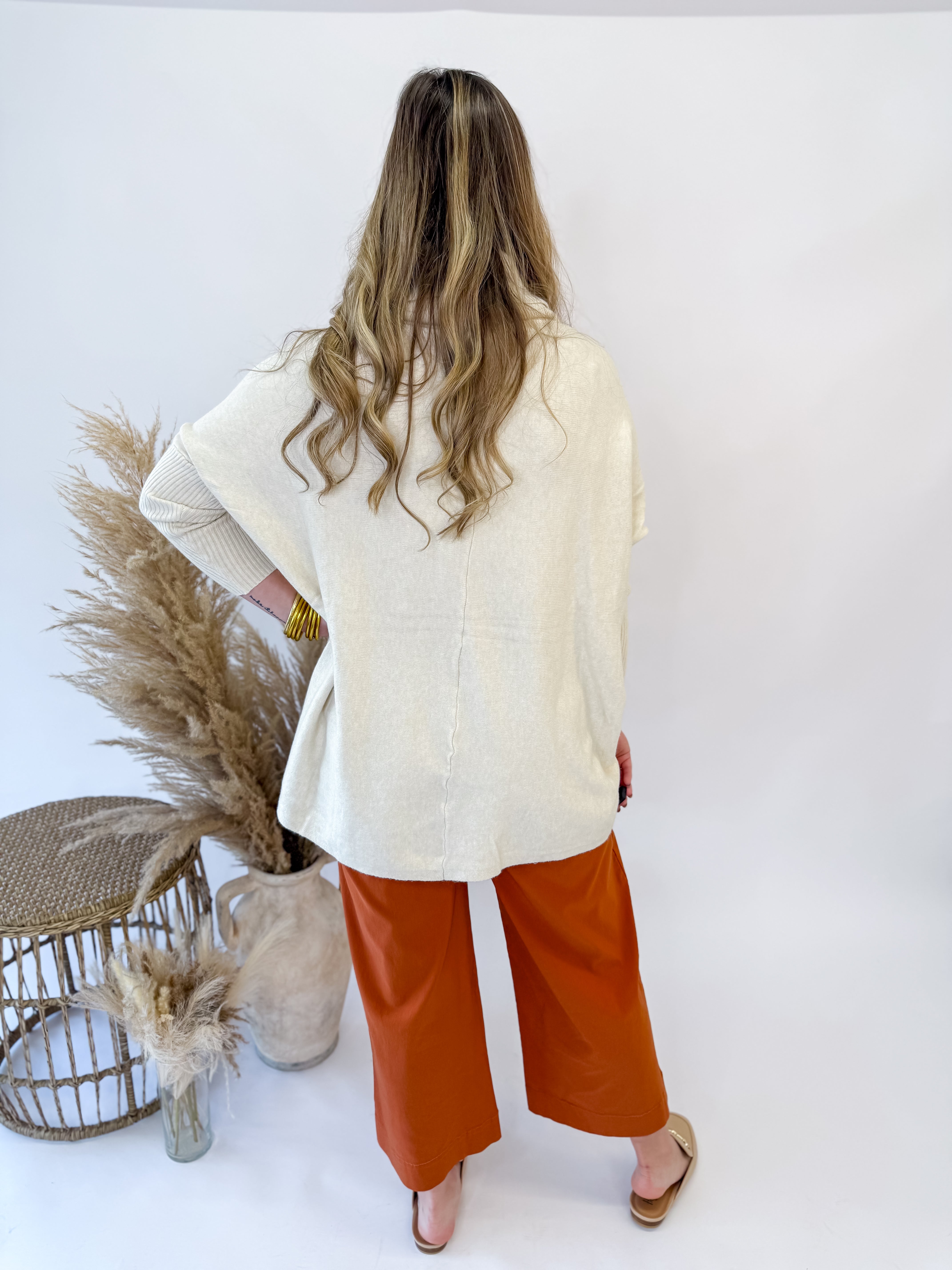 [Mud Pie] Jake Wide Leg Pant-Rust