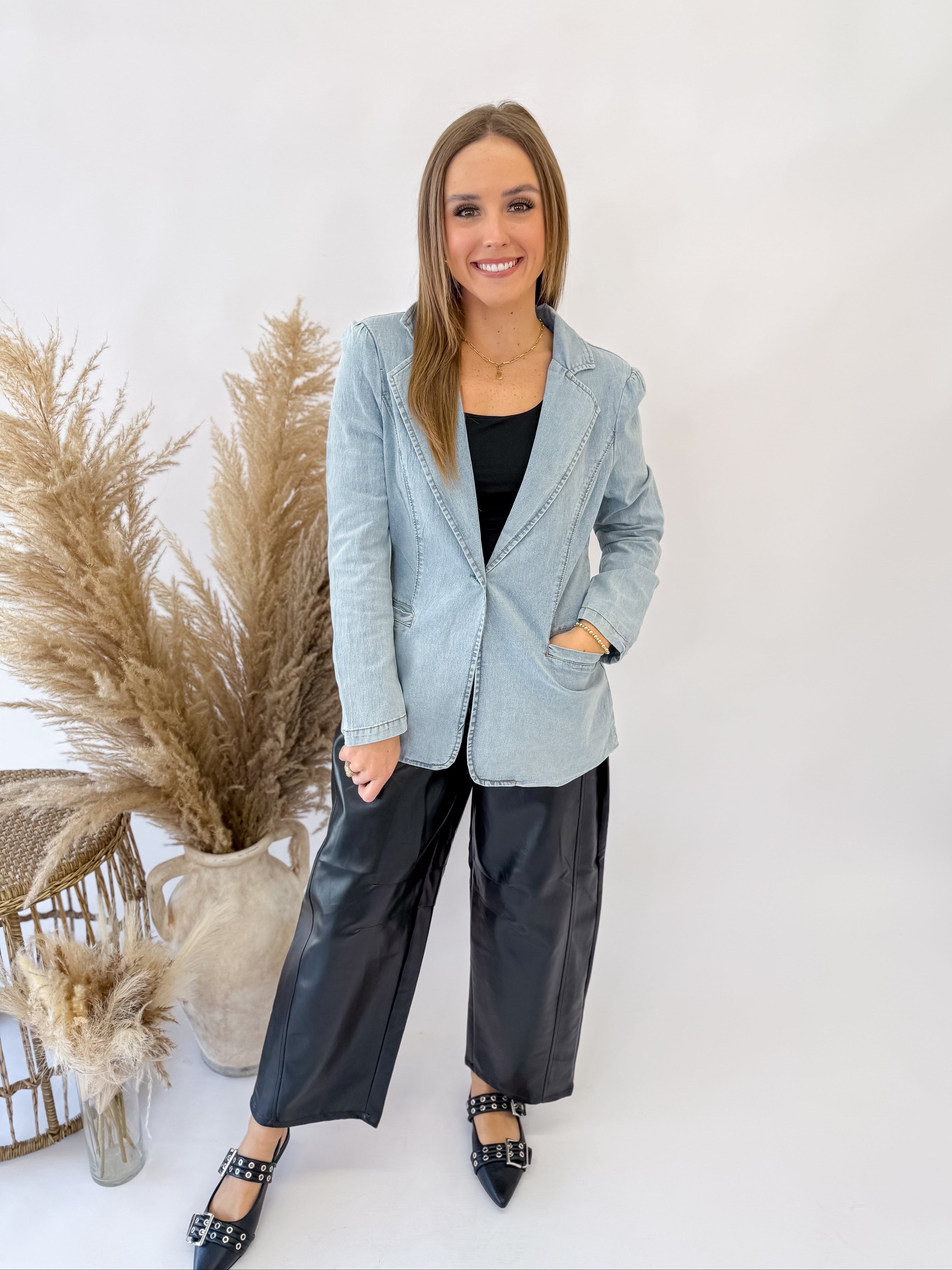 Above and Beyond Pleather Barrel Pants