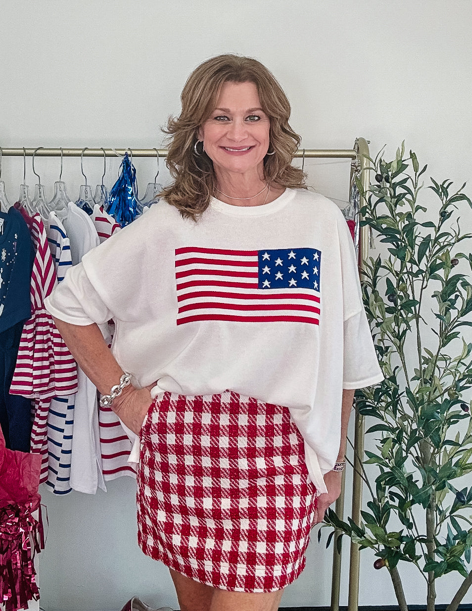 America the Great Cotton Sweater - Off White