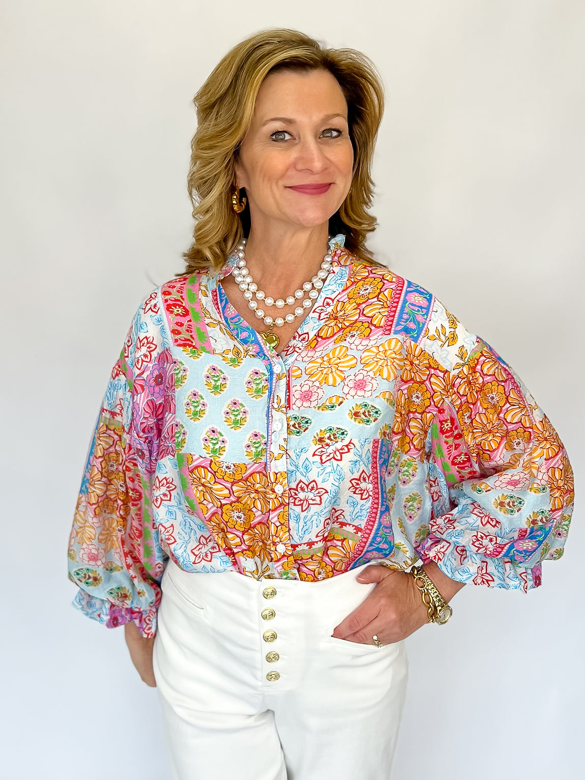 Saltair Patchwork Blouse